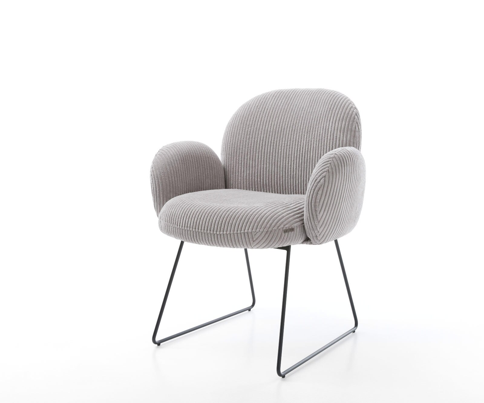 Стол Корд Сребристосив Извити крака Черни Покет пружина Nube-Flex