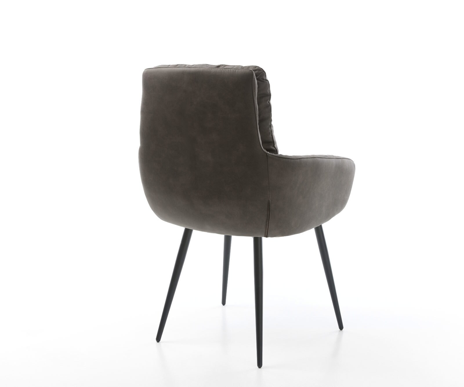 Стол с подлакътници Антрацит Винтидж 4-крака Прави Черни Abelia-Flex 4