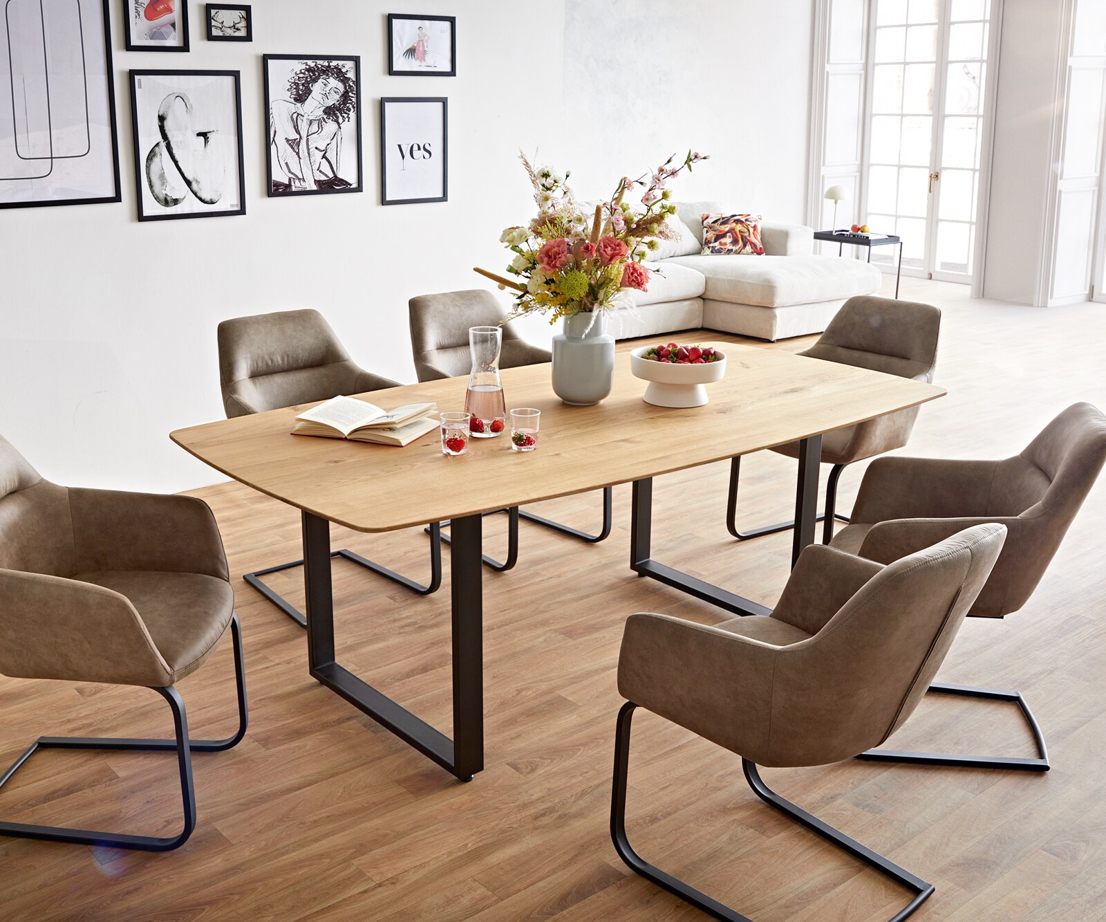 Рамка за маса комплект от 2 черни 2