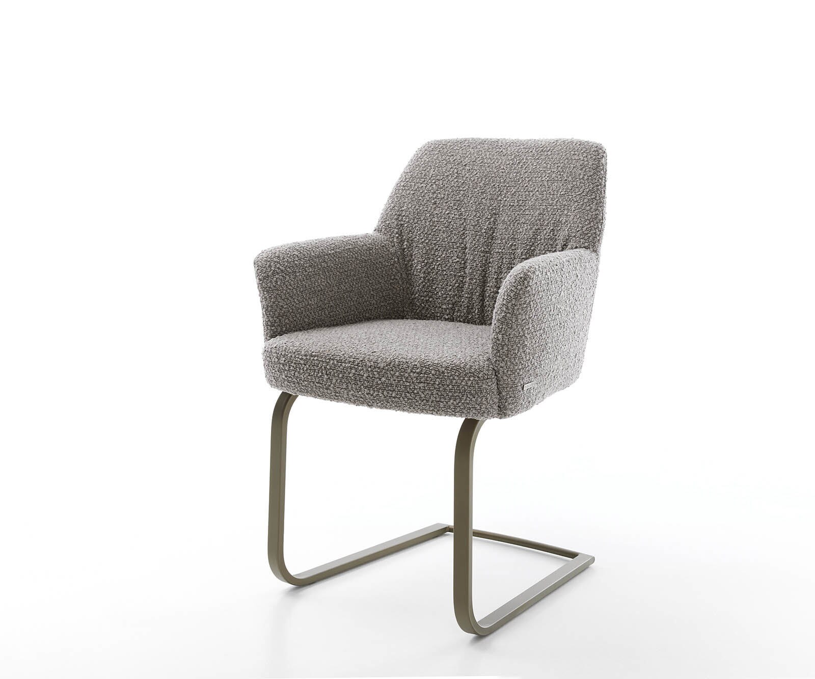 Люлеещ стол с подлакътници Букле Сребристо сив Конзолен крак плосък  Титан Покет пружина Xana-Flex Люлеещ стол с подлакътници Букле Сребристо сив Конзолен крак плосък  Титан Покет пружина Xana-Flex