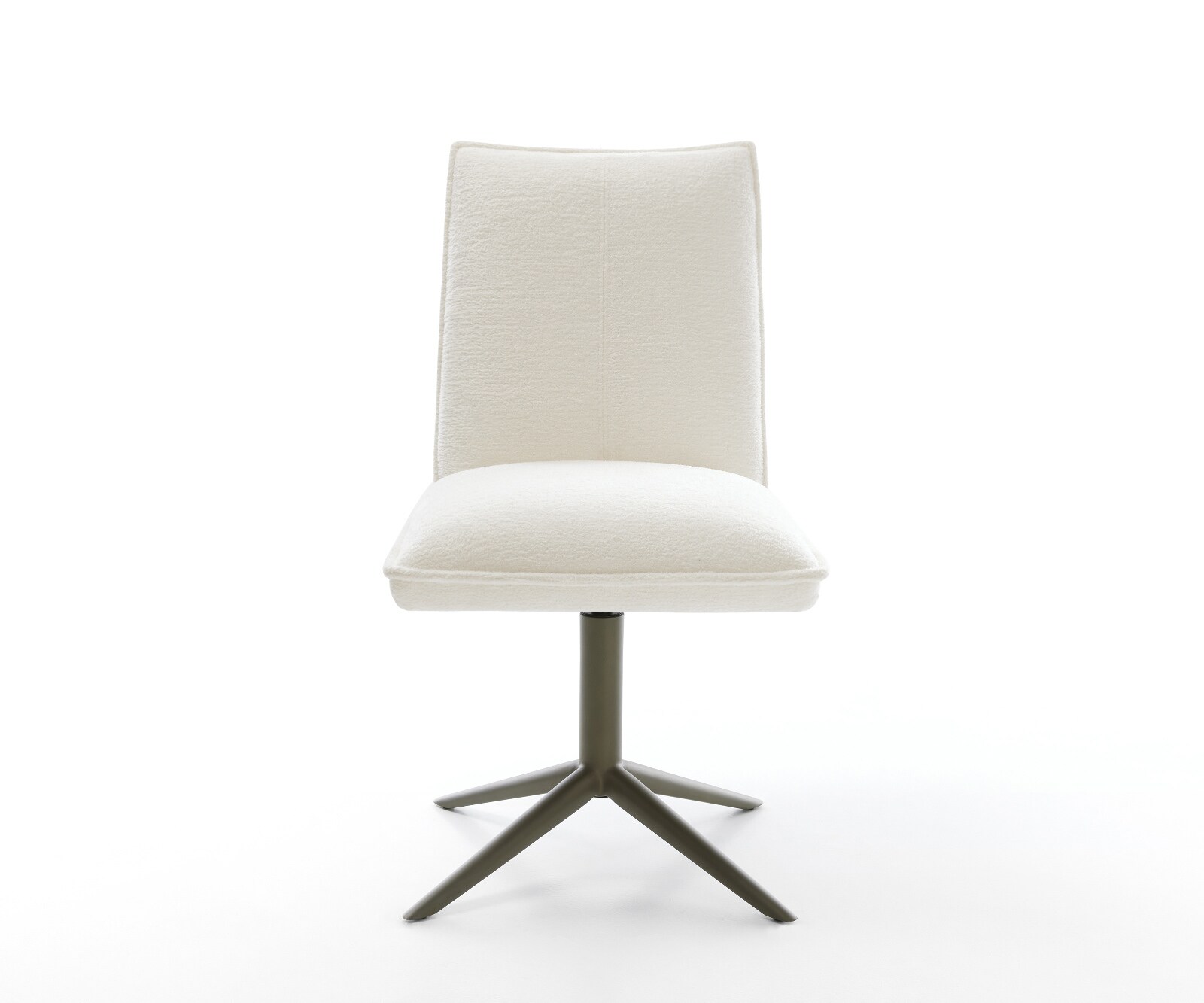 Въртящ се стол Lelio-Flex Bouclé Soft Beige Завършек с ефект на основата Титан 360° завъртане Люлееща се функция Ядро от джобни пружини 2