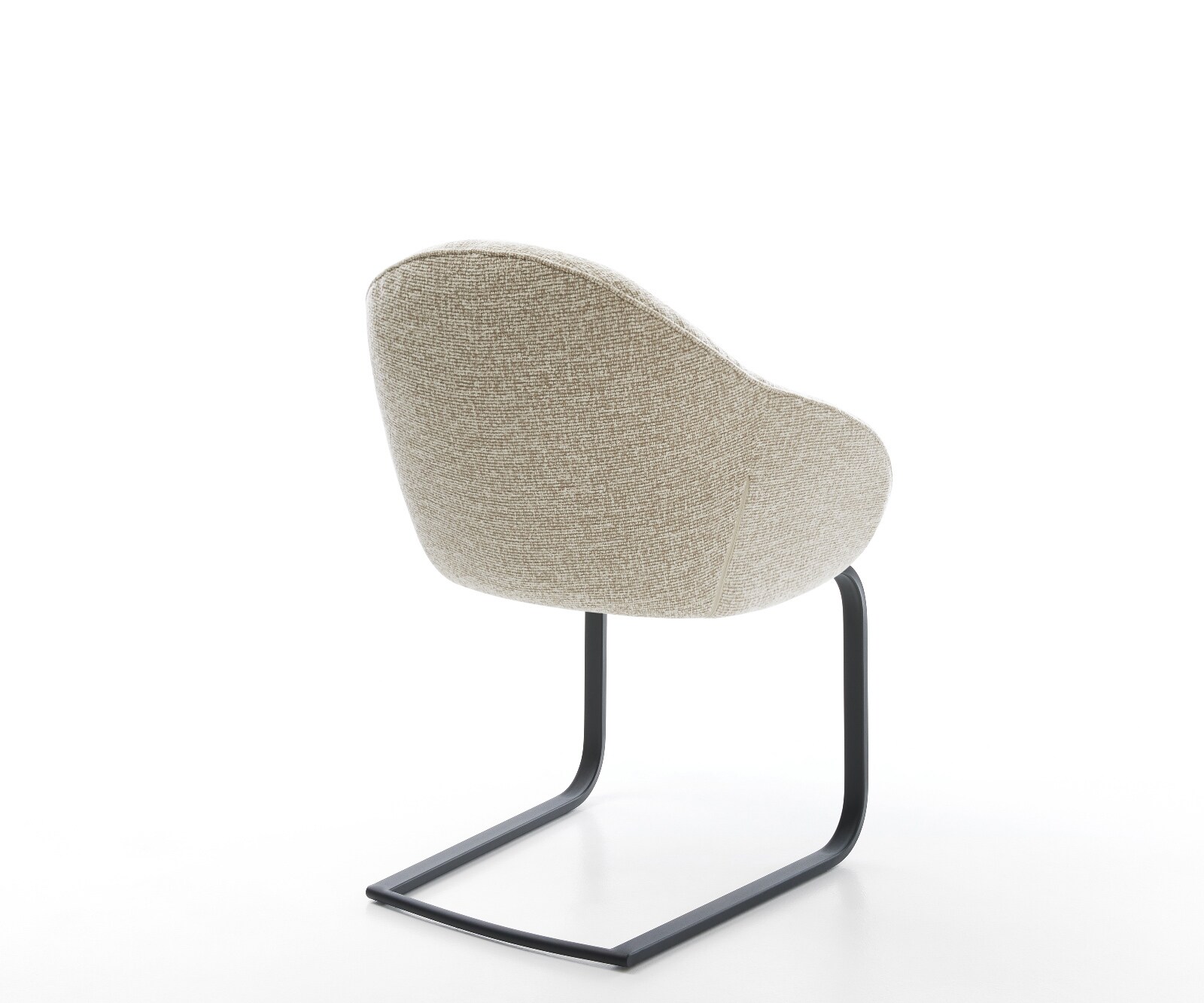 Gaio-Flex конзолен стол от тъкан мек бежов конзолен стол плосък черен 5