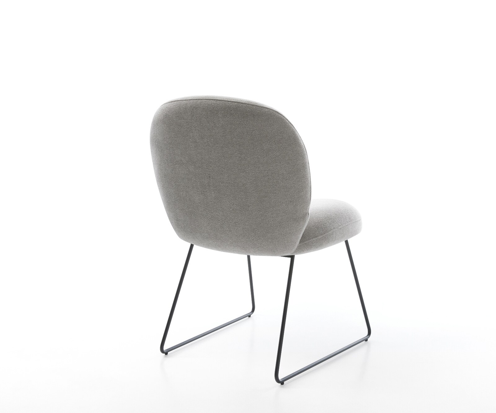 Стол за хранене Nube-Flex текстурирана тъкан мека сива основа от шейни черна сърцевина от джобни пружини 4