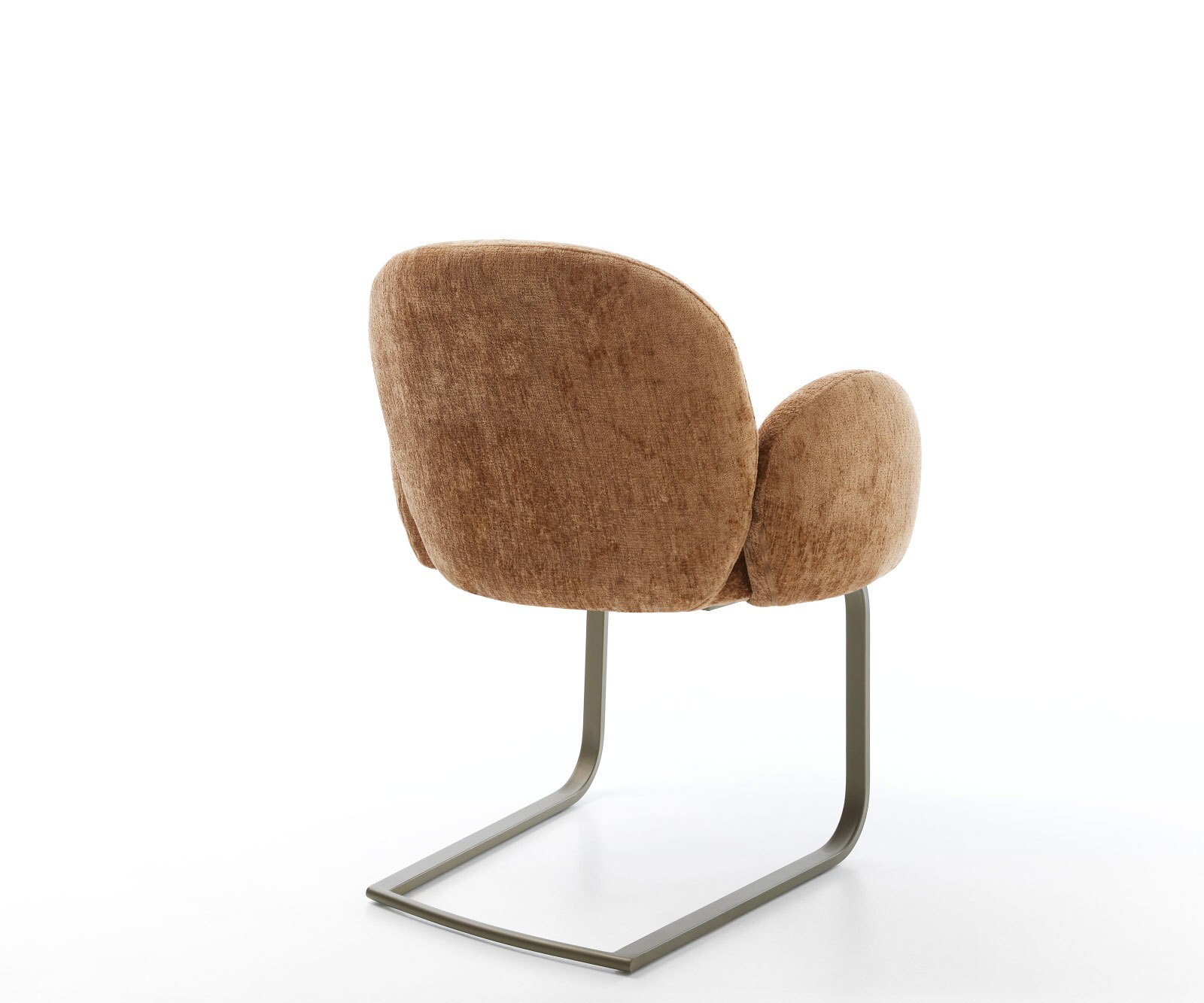 Люлеещ стол с подлакътници Шенил Ръжда Конзолен крак плосък  Титан Покет пружина Nube-Flex 5