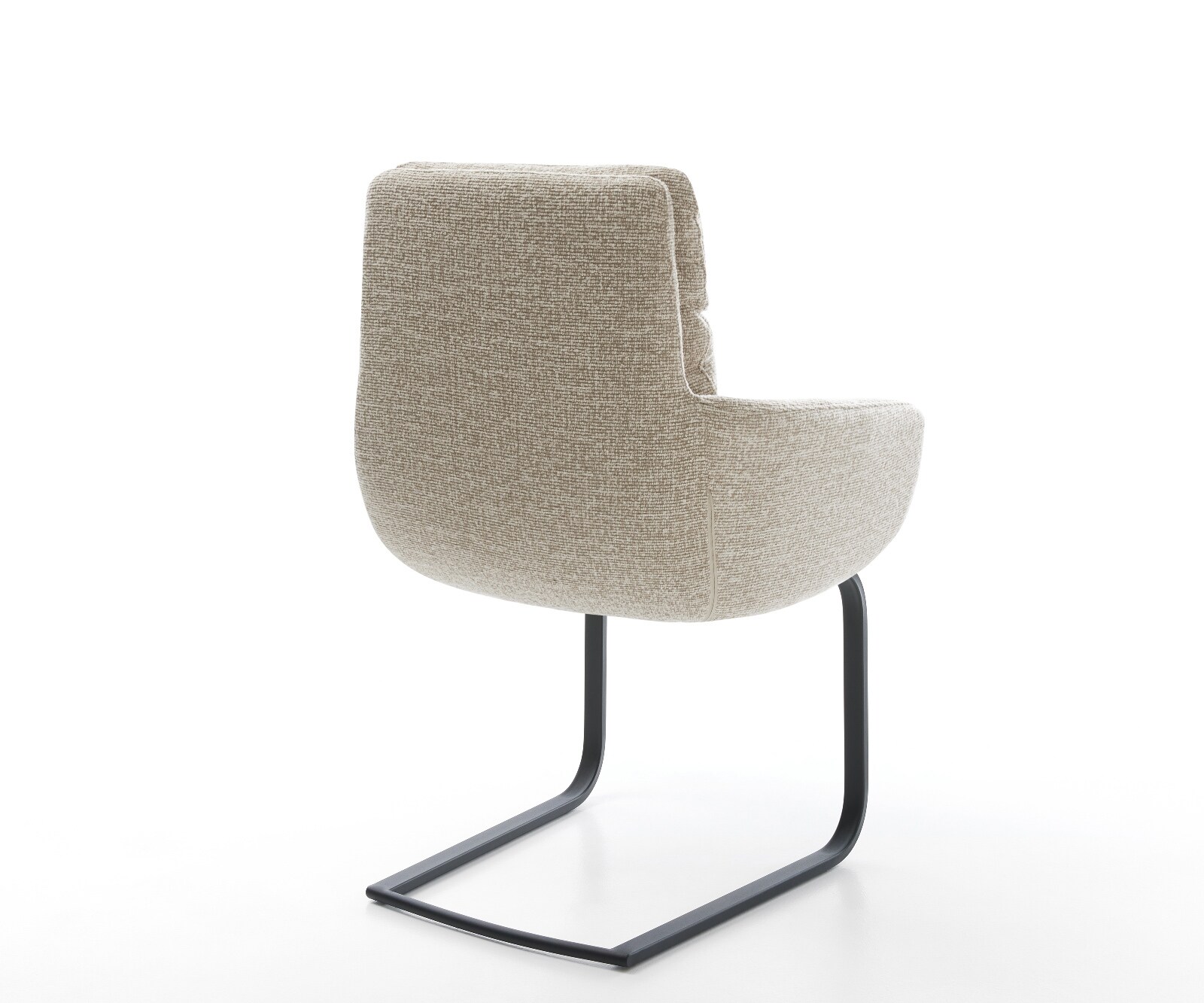 Конзолен стол Abelia-Flex с подлакътници от тъкан мек бежов конзолен стол плосък черен 4