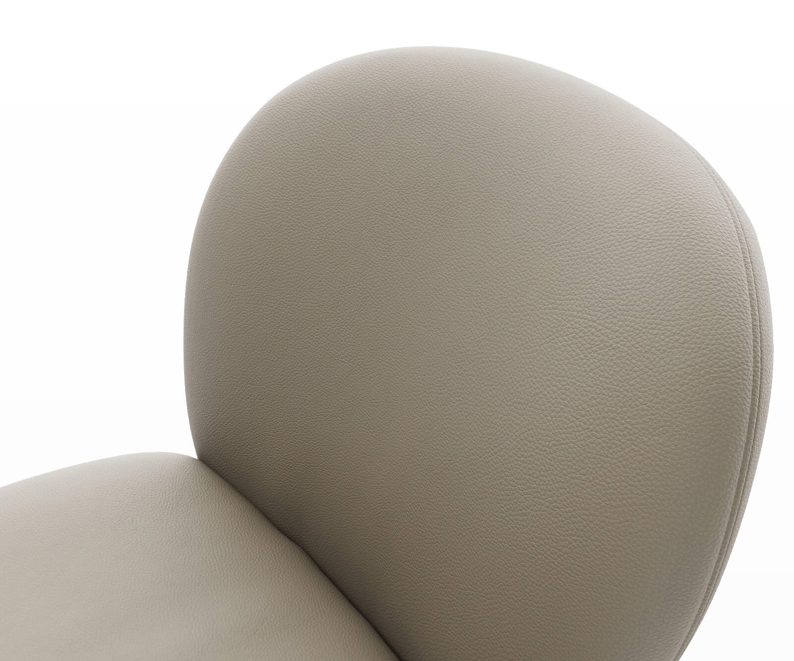 Врътящ се стол Естествена кожа Сиво-Кафяв Офис основа  Titan 360° въртящ се Покет пружина Nube-Flex 4