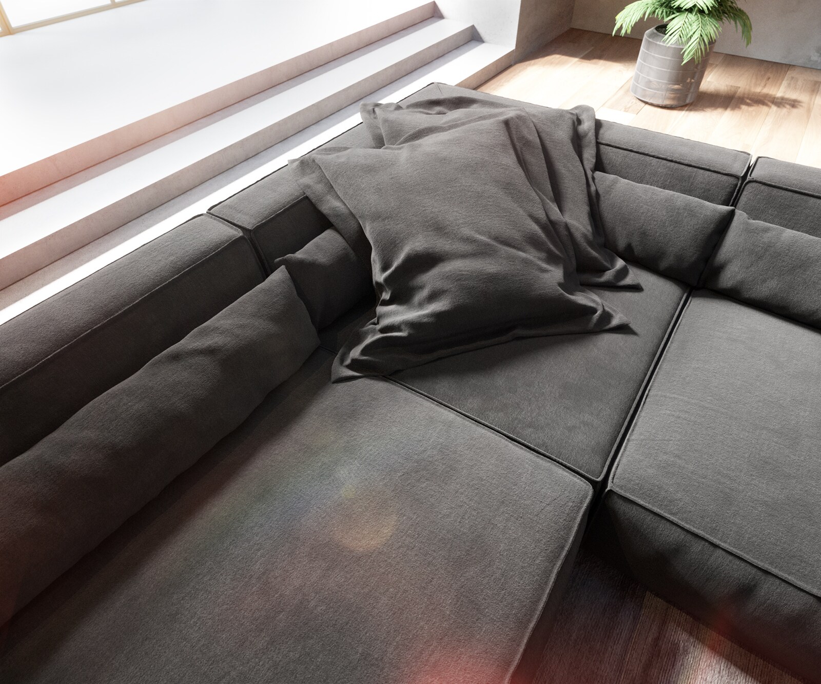  XL 360x260 cm Микрофибър Черен Лежанка вариации Sirpio 4