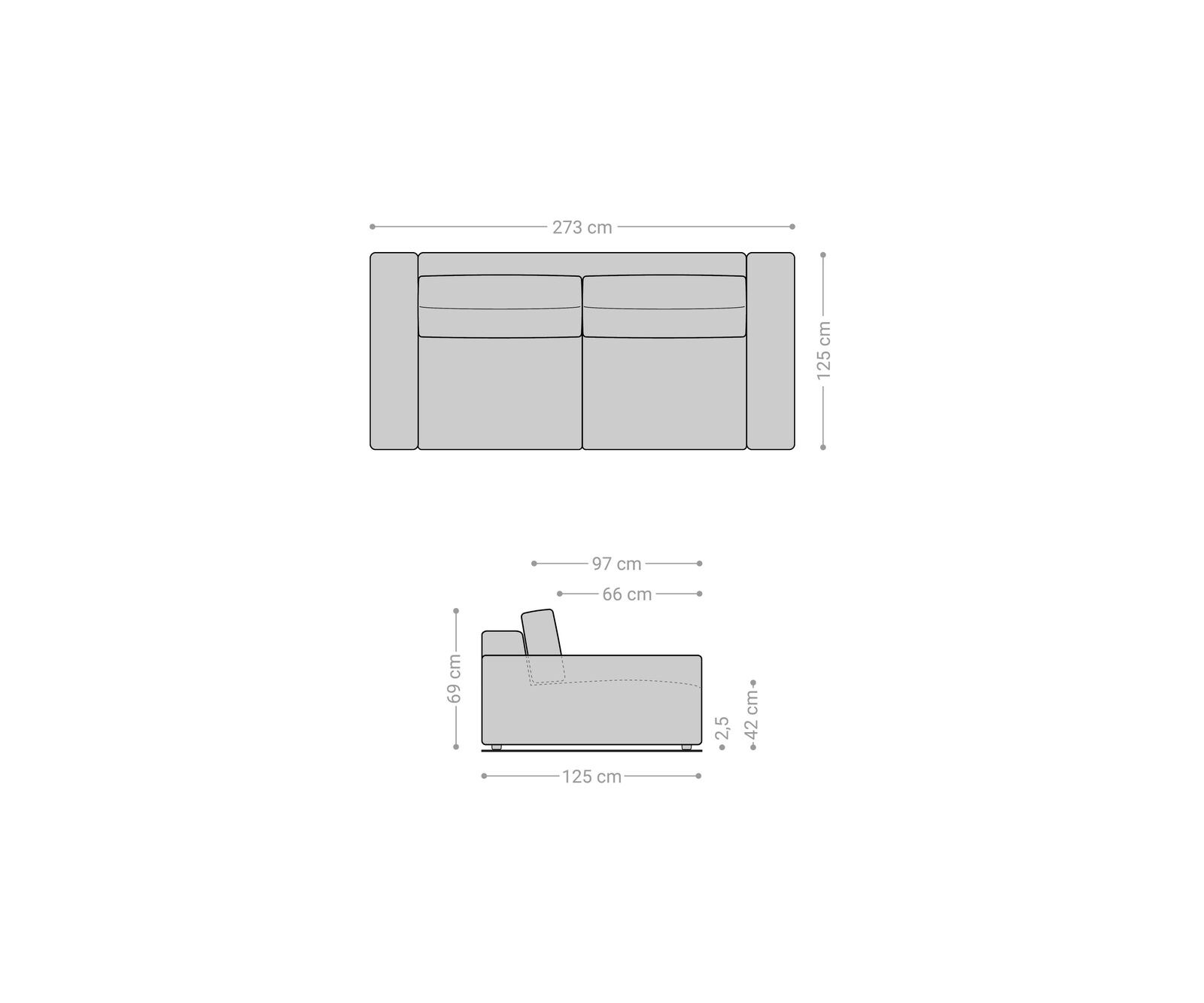 Голям диван XL 270x130 cm Рипс Бежов Lanzo 6