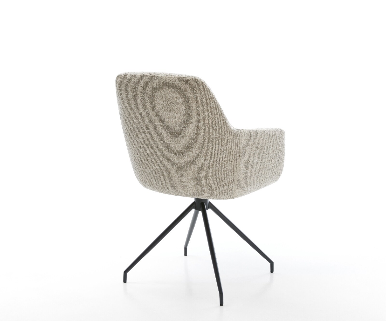 Стол за хранене Pejo-Flex Тъкан Soft Beige Кръстосана рамка конична Черно ядро от джобни пружини 5