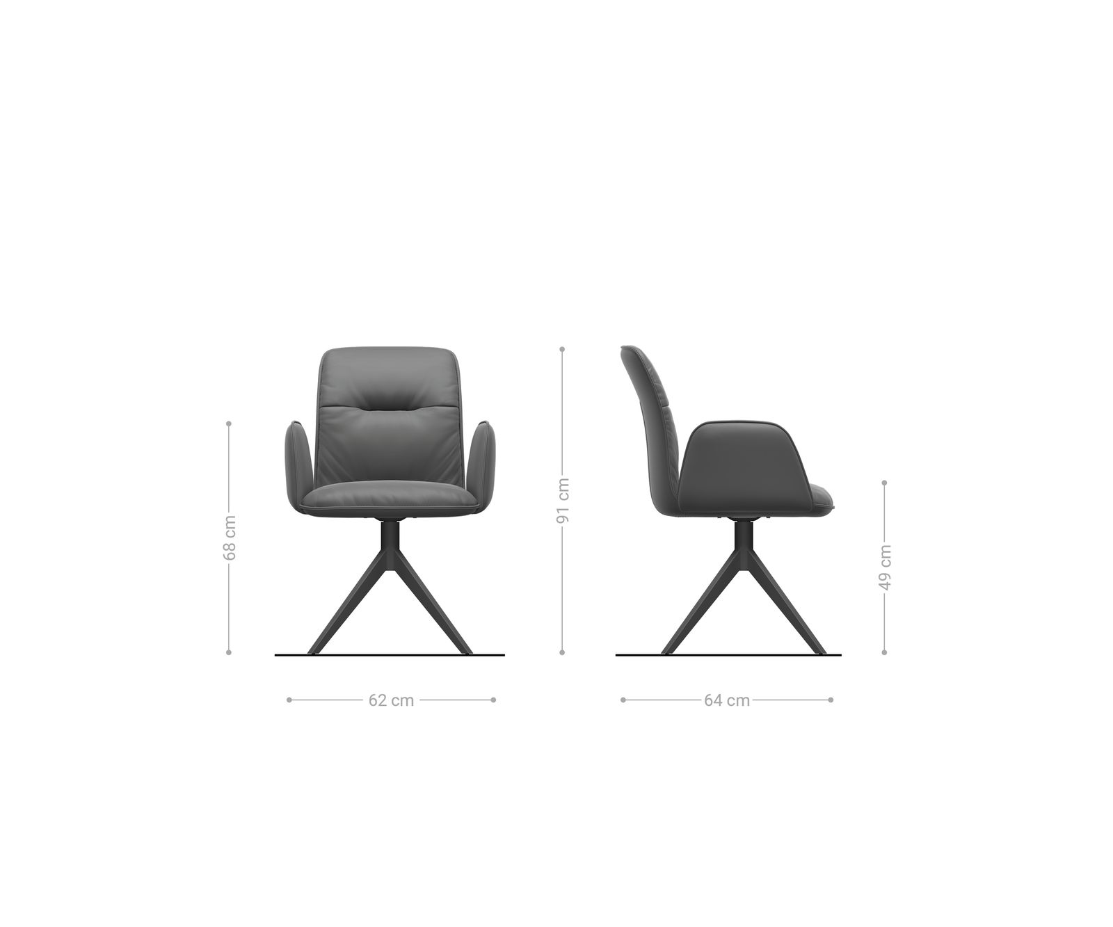 Въртящ се стол Vinja-Flex Bouclé Soft Beige Кръстосана рамка широка Бяла 360° въртене Люлееща се функция 6