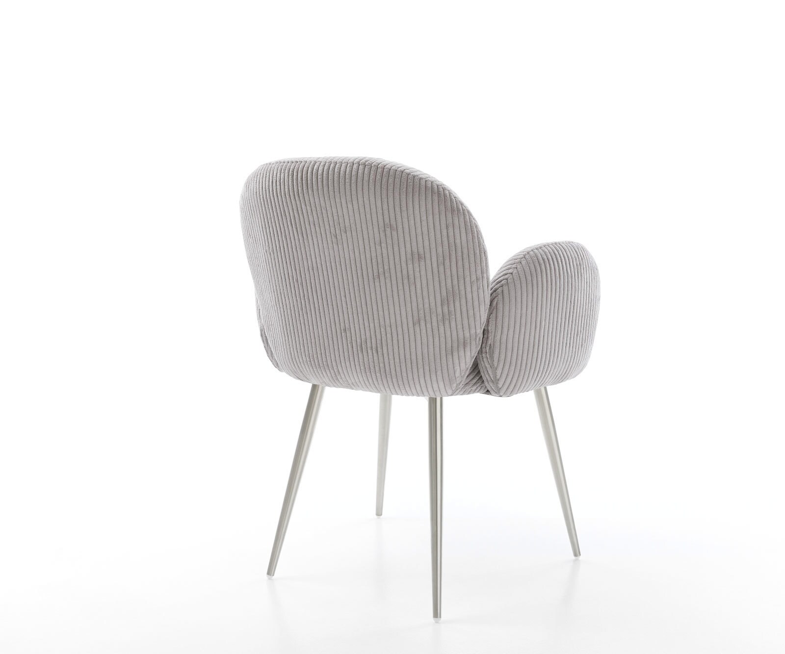 Стол Корд Сребристосив 4-крака Прави Неръждаема стомана Покет пружина Nube-Flex 4 Стол Корд Сребристосив 4-крака Прави Неръждаема стомана Покет пружина Nube-Flex 4