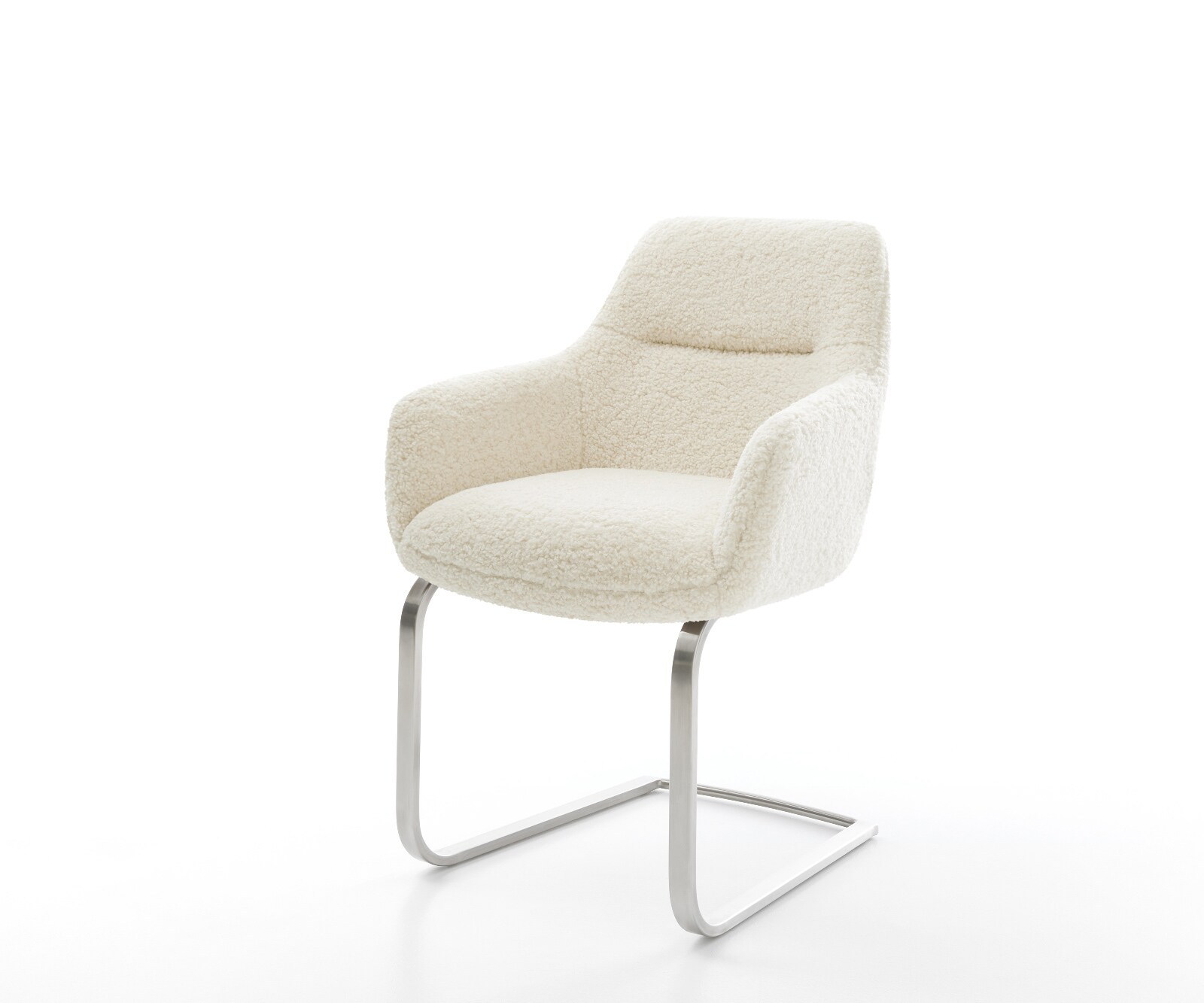 Конзолен стол Pejo-Flex Teddy плат бежов конзолен стол плосък джоб пружина сърцевина от неръждаема стомана 1