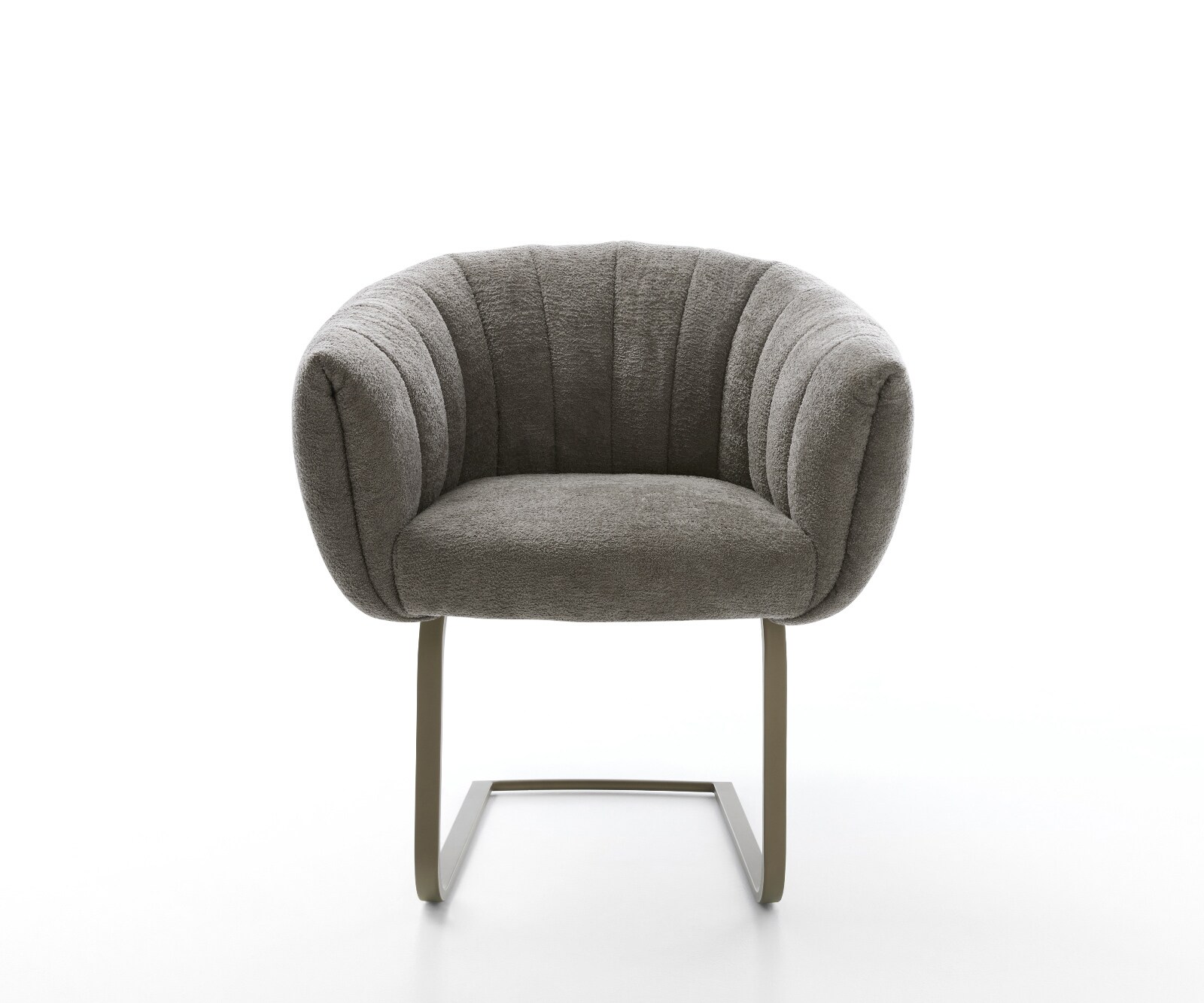 Стол с конзола Jada-Flex Bouclé Soft Mud Стол с конзола с плосък ефект Titanium pocket spring core 1