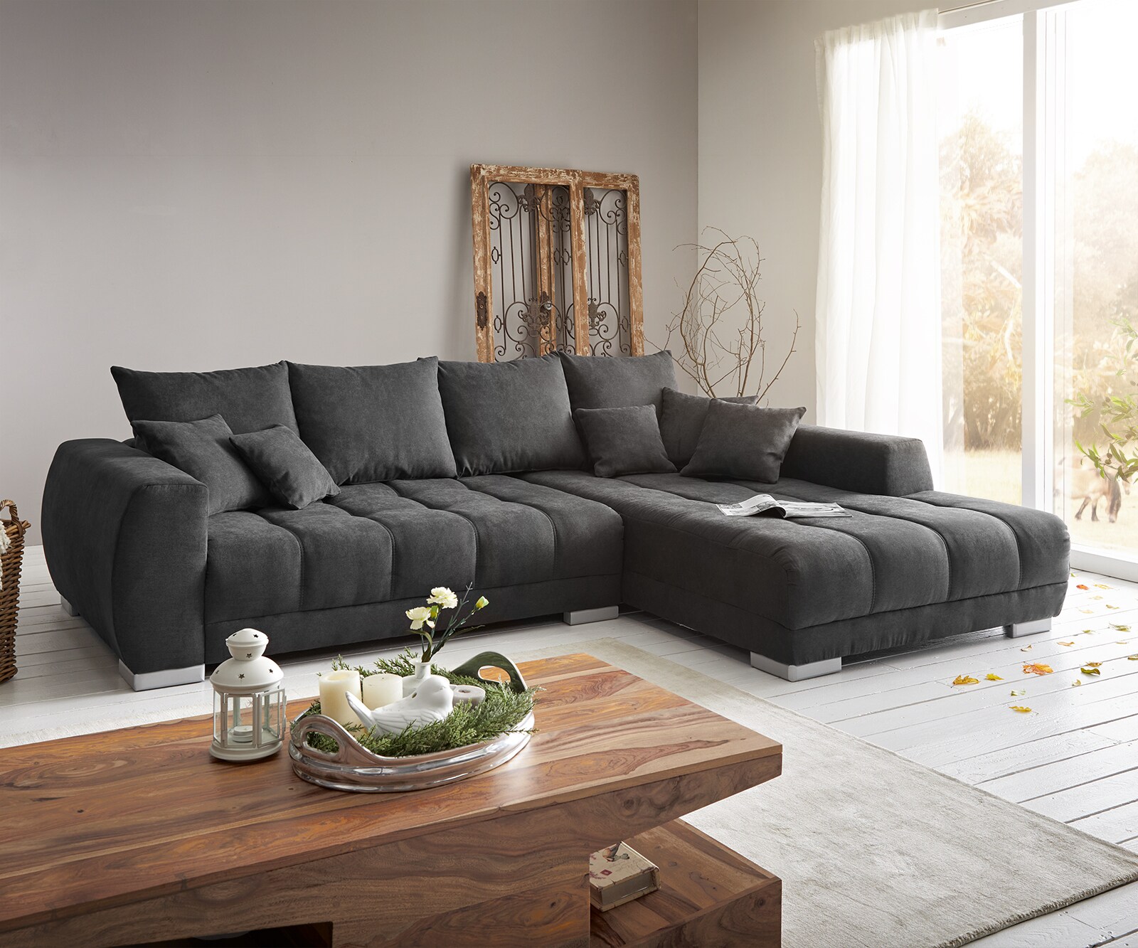 Wohnlandschaft Josea 300x220 cm mit Recamiere 