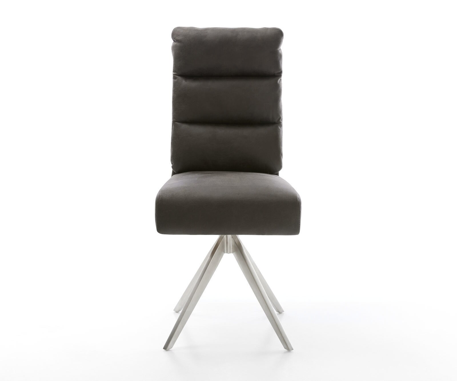 Врътящ се стол Антрацит Винтидж Конус крак  Неръждаема стомана 180° въртящ се Покет пружина Pela-Flex 2