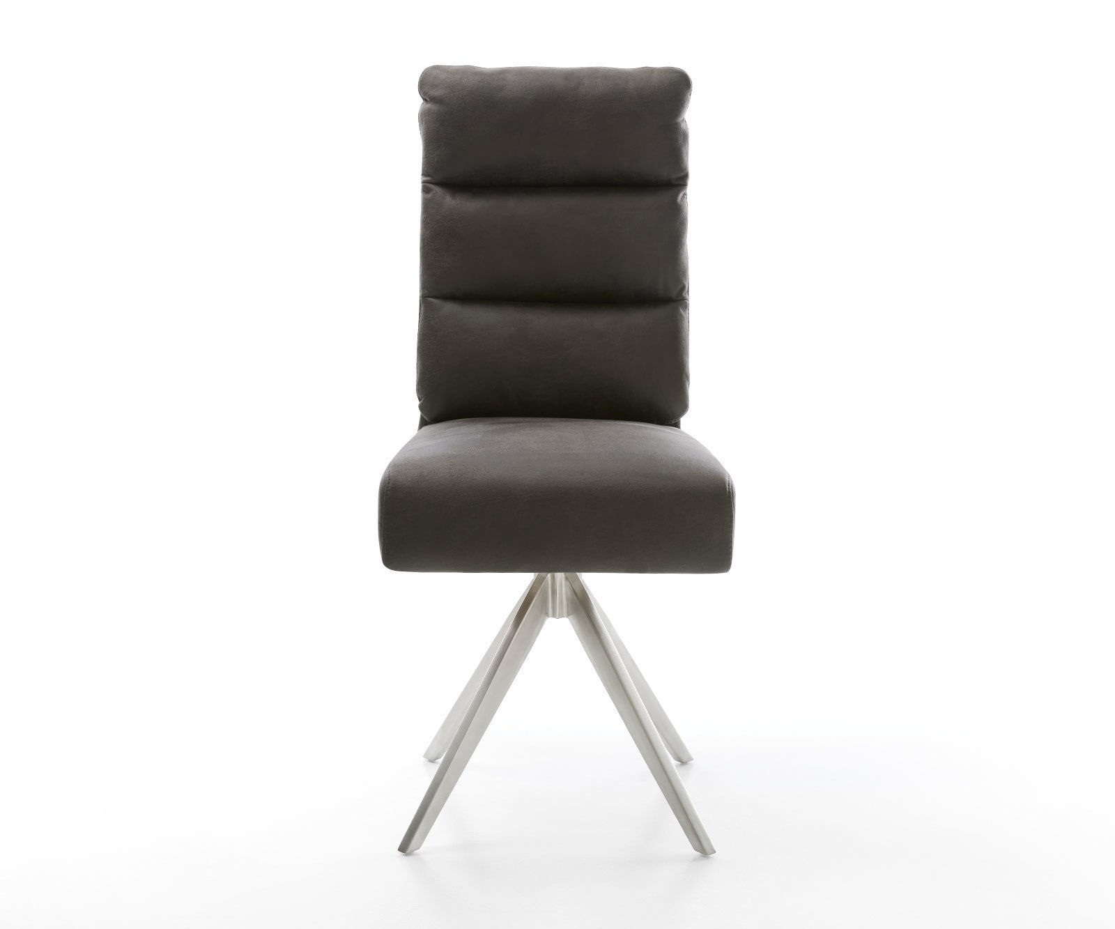 Врътящ се стол Антрацит Винтидж Конус крак  Неръждаема стомана 180° въртящ се Покет пружина Pela-Flex 2