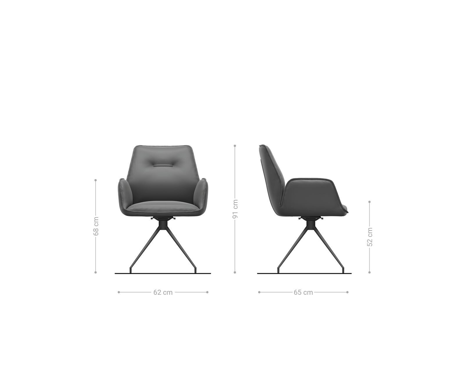 Въртящ се стол Zoa-Flex микс от материали кал кръстосана рамка конична черна 180° въртяща се джобна пружинна сърцевина 5