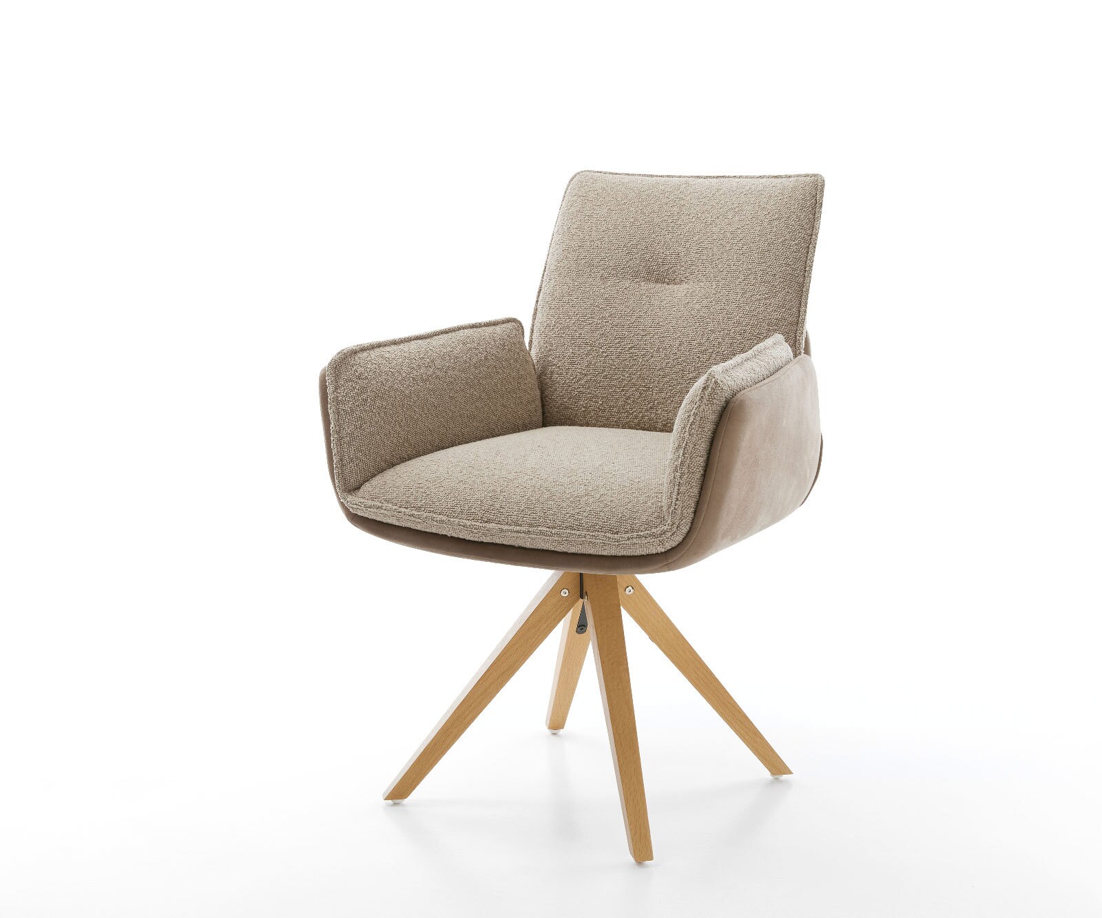 Въртящ се стол Nela-Flex материал микс дървена рамка 180° въртяща се Въртящ се стол Nela-Flex материал микс дървена рамка 180° въртяща се