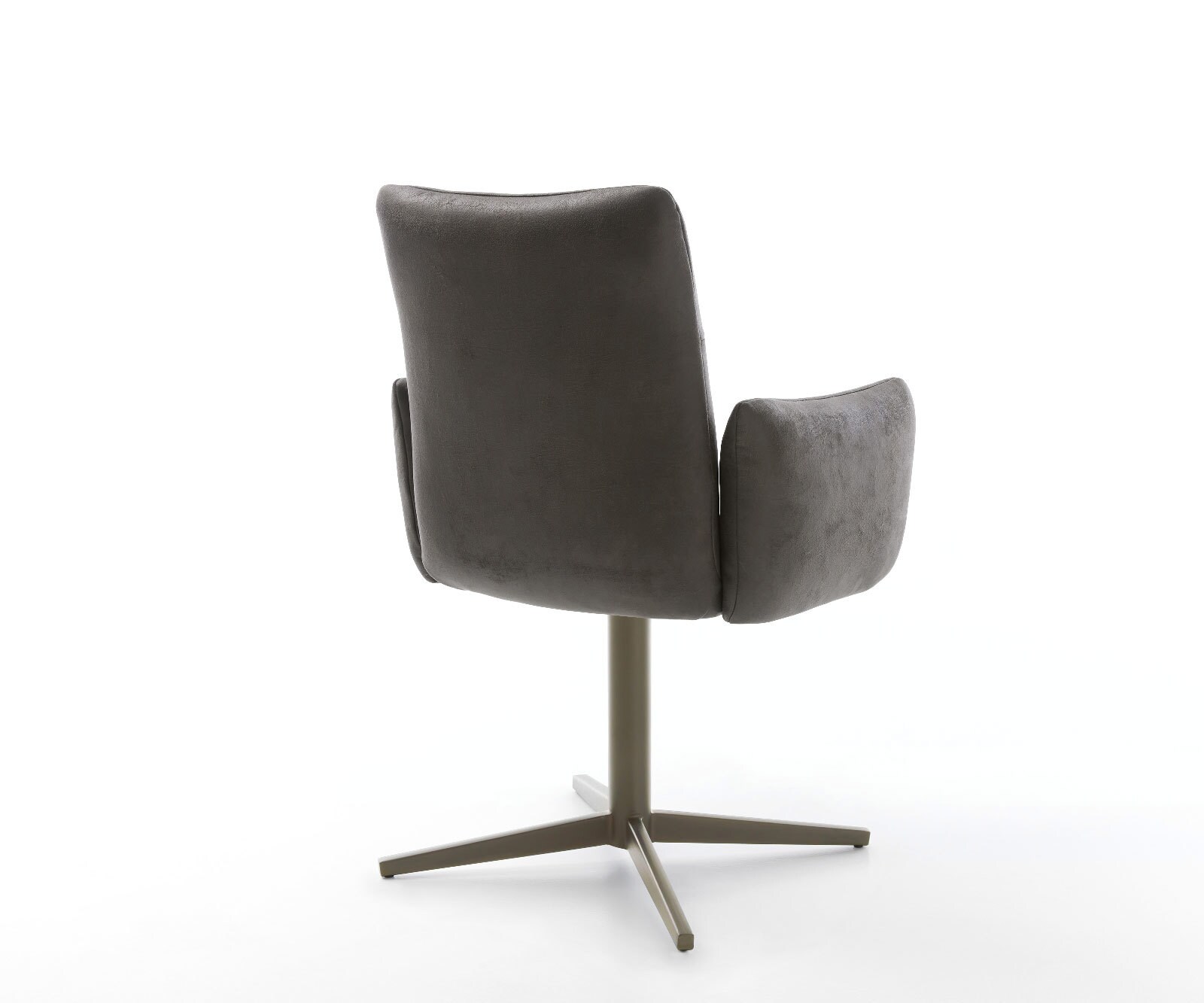 Врътящ се стол с подлакътници Микрофибър Антрацит Винтидж Офис основа  Titan 360° въртящ се Покет пружина Jova-Flex 5