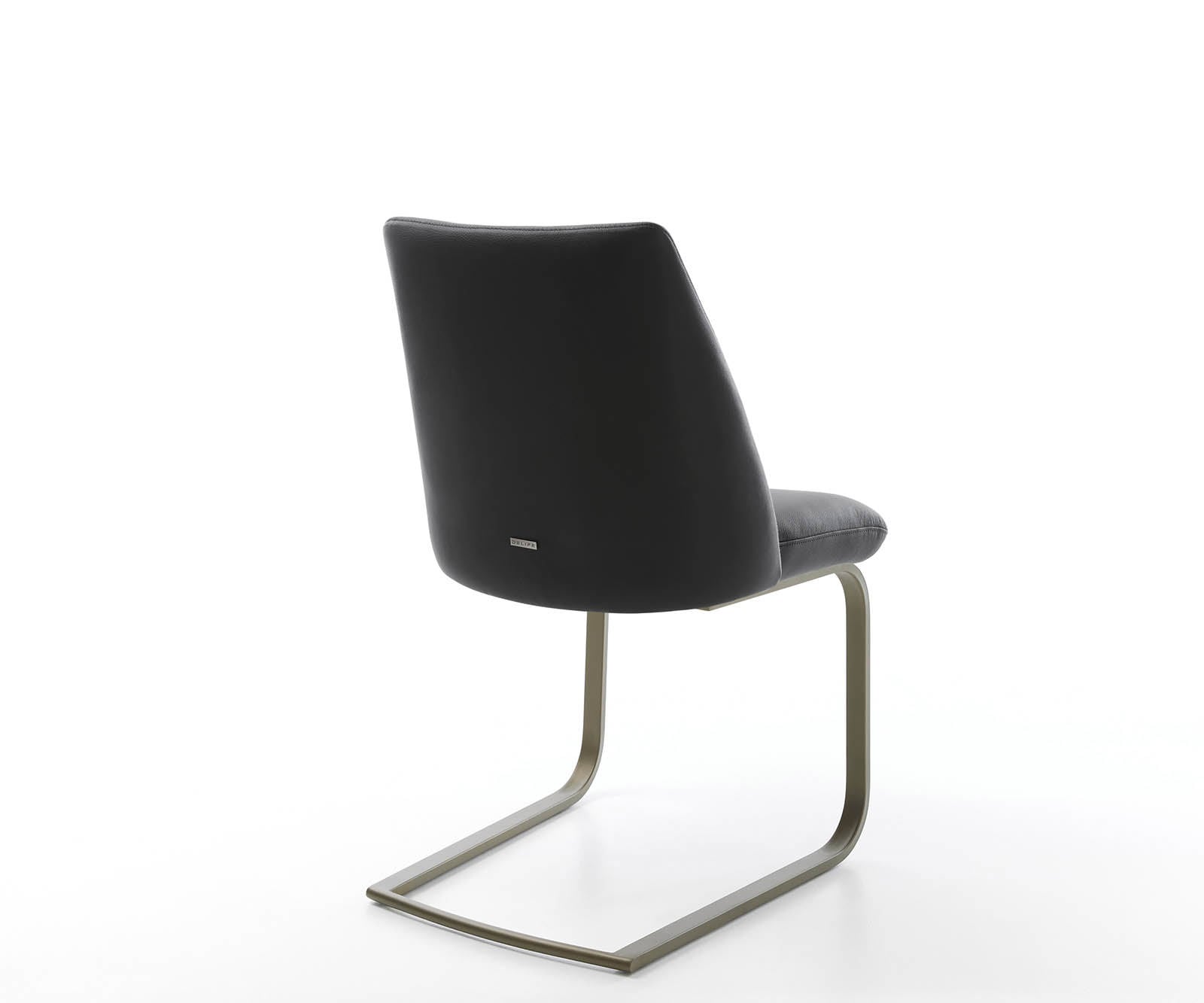 Люлеещ стол Естествена кожа Черен Конзолен крак плосък  Титан Покет пружина Elso-Flex 4 Люлеещ стол Естествена кожа Черен Конзолен крак плосък  Титан Покет пружина Elso-Flex 4