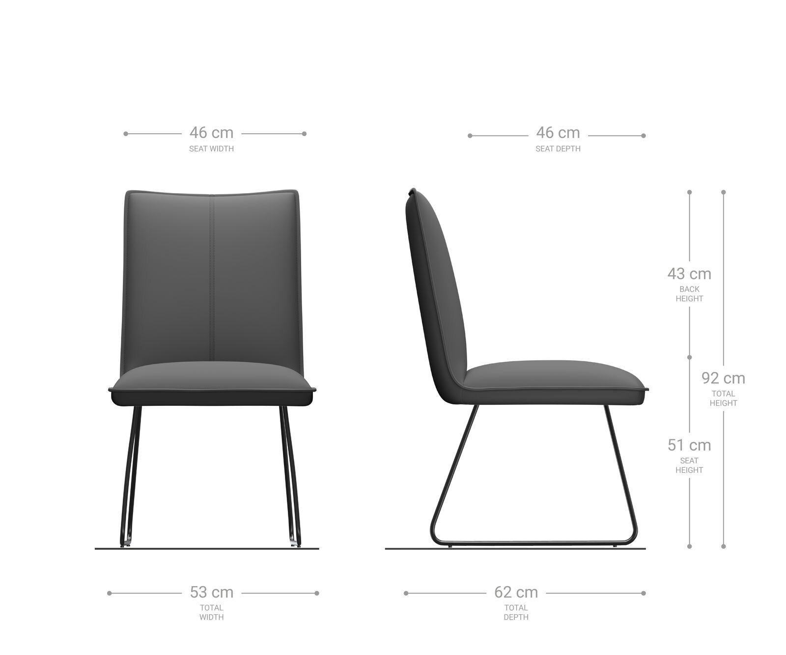 Трапезен стол Таупе Винтидж Извити крака Черен  Покет пружина Lelio-Flex 6