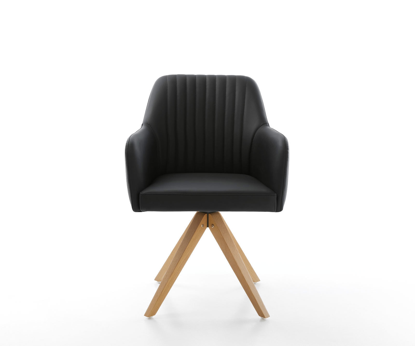 Врътящ се стол Естествена кожа Черен Дървена рамка  180° въртящ се Greg-Flex 1 Врътящ се стол Естествена кожа Черен Дървена рамка  180° въртящ се Greg-Flex 1