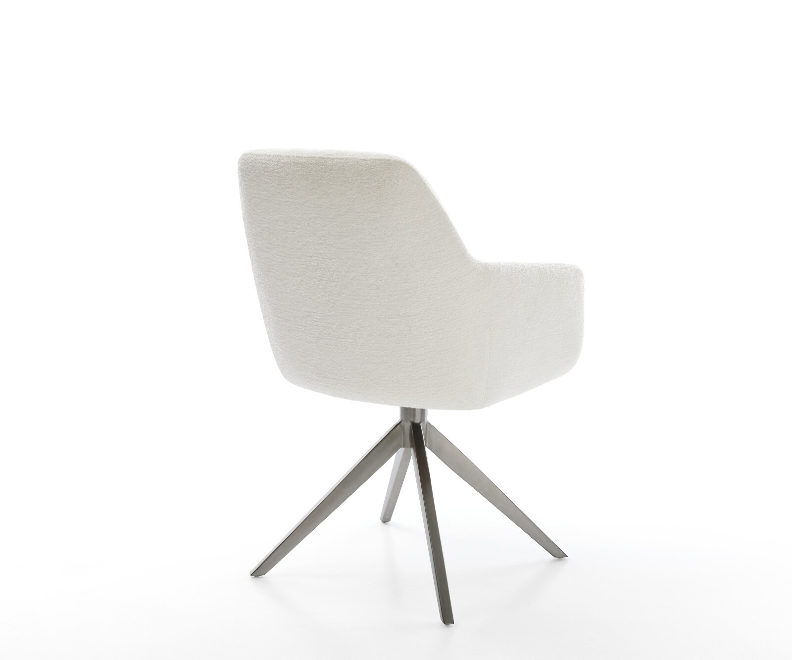 Въртящ се стол Pejo-Flex Bouclé Soft Beige Кръстосана рамка широка Графит Въртене на 360° Люлееща се функция Ядро от джобни пружини 5