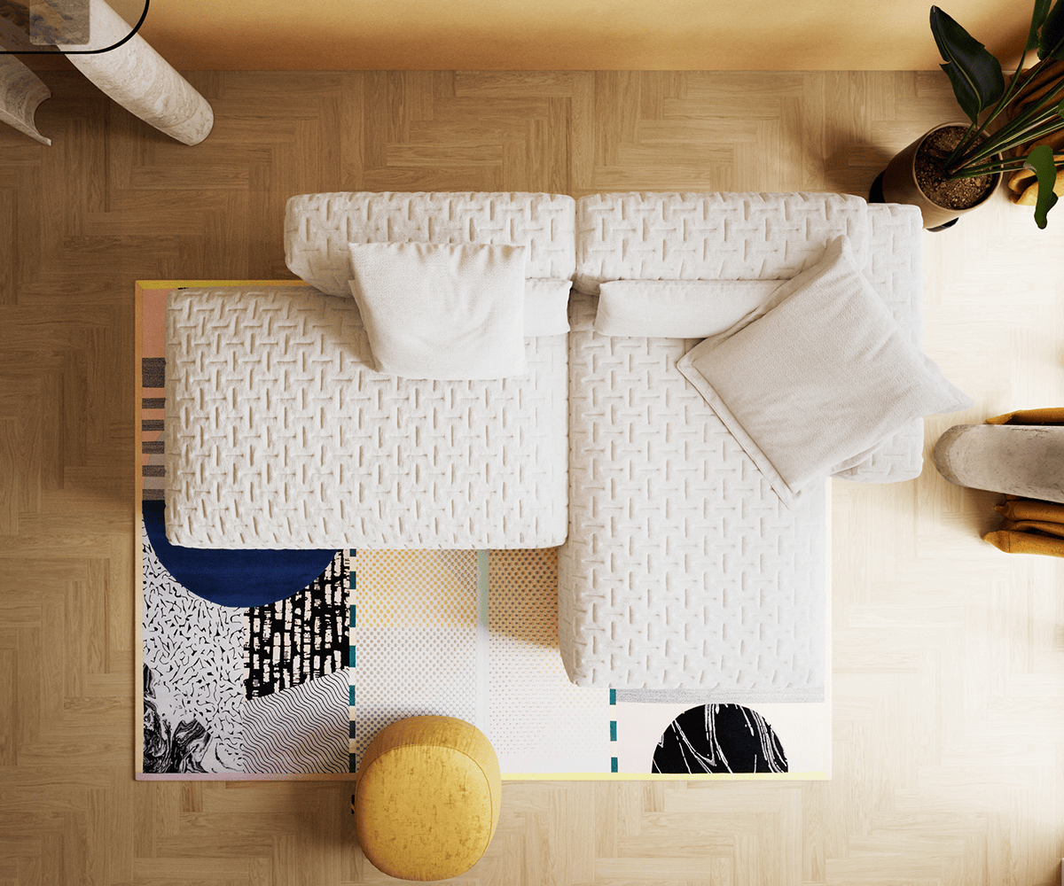 Ъглов диван Freestyle 310x200 cm Bouclé Soft Beige Quilted 4