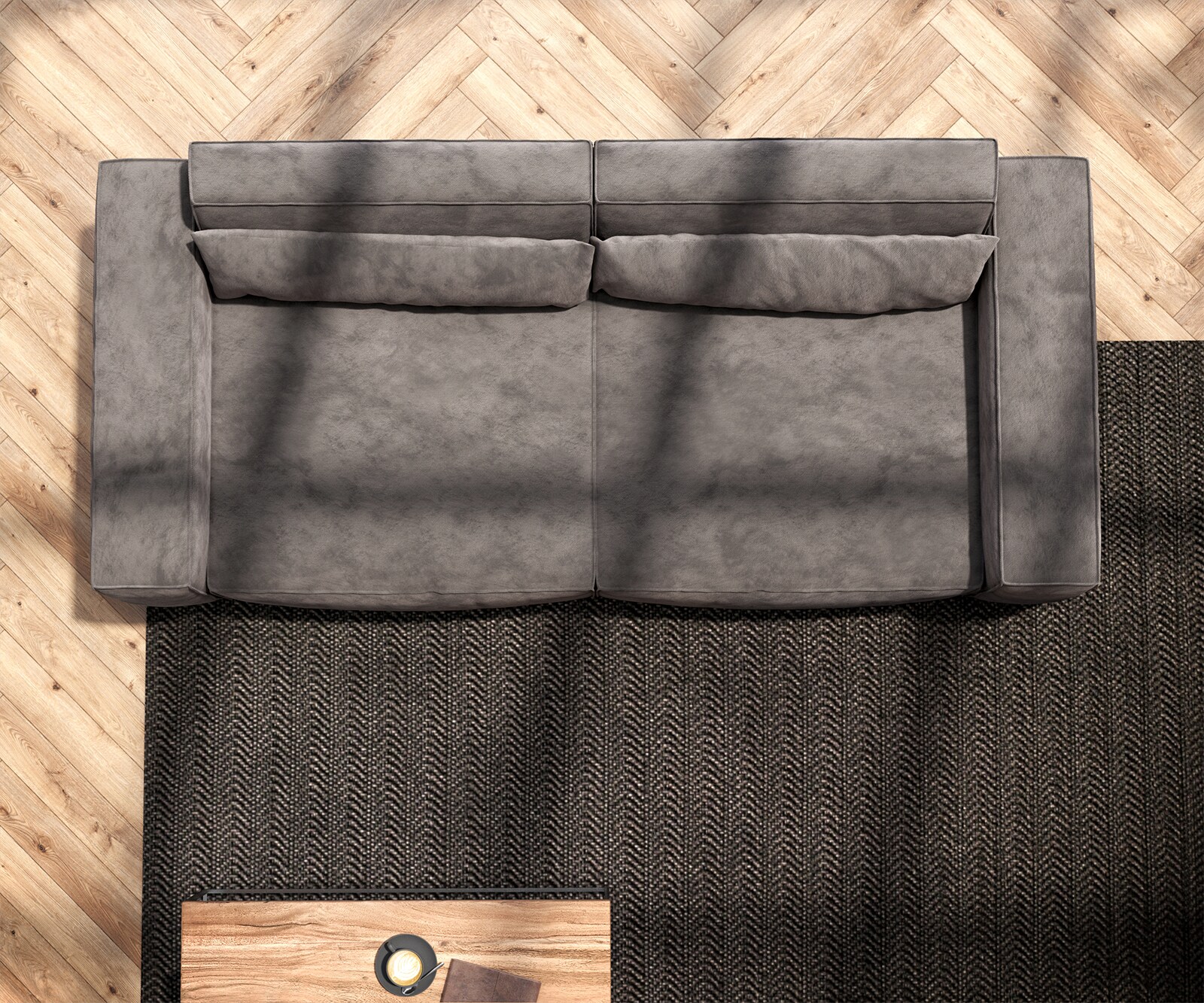 Голям диван L 260x110 cm Микрофибър КакиКафяв Sirpio L 4