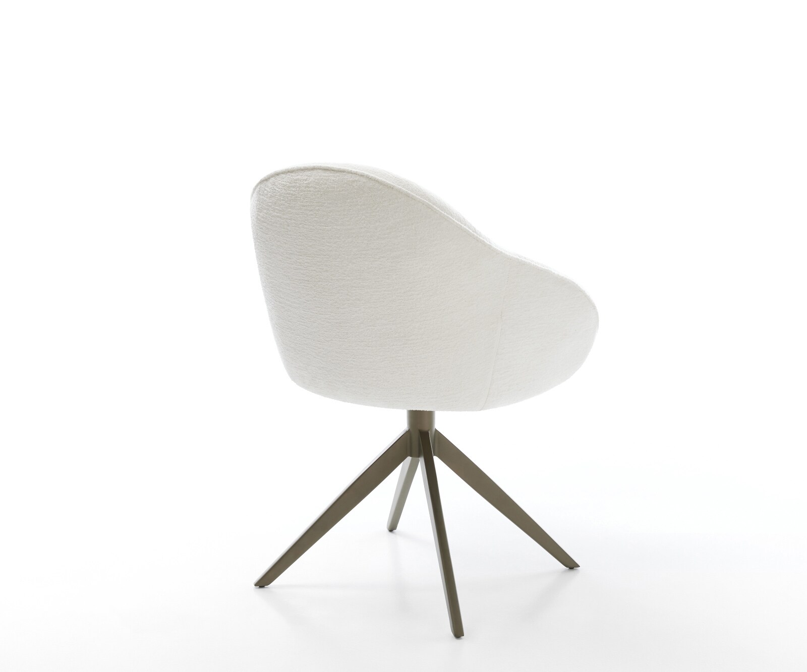 Въртящ се стол Gaio-Flex Bouclé Soft Beige Кръстосана рамка широка Ефектно покритие Титан Въртене на 360° Люлееща се функция 4