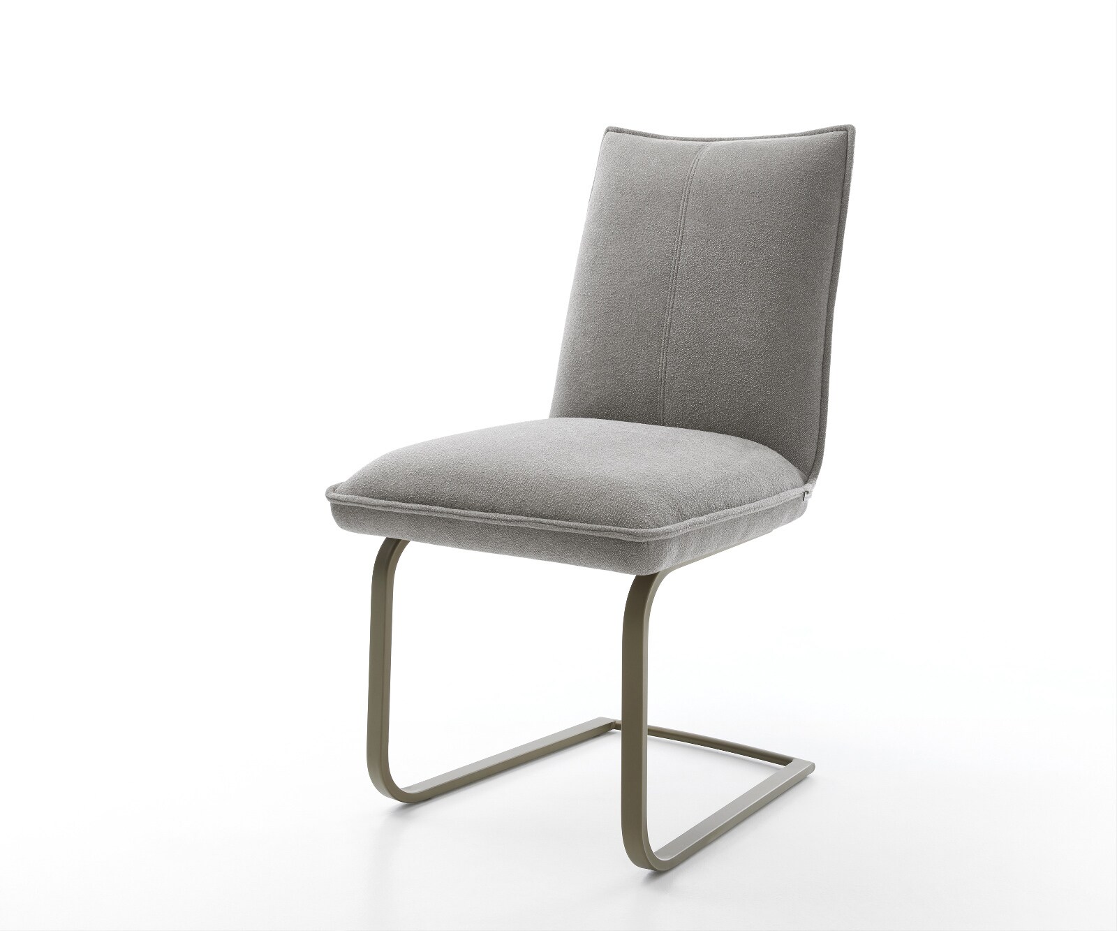 Конзолен стол Lelio-Flex текстурирана тъкан меко сив конзолен стол покритие с плосък ефект титаниево джобно пружинно ядро 1