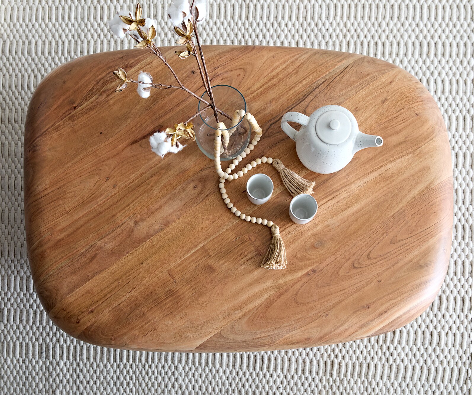 Масичка за кафе Maskat 120x90 cm естествена акация 4