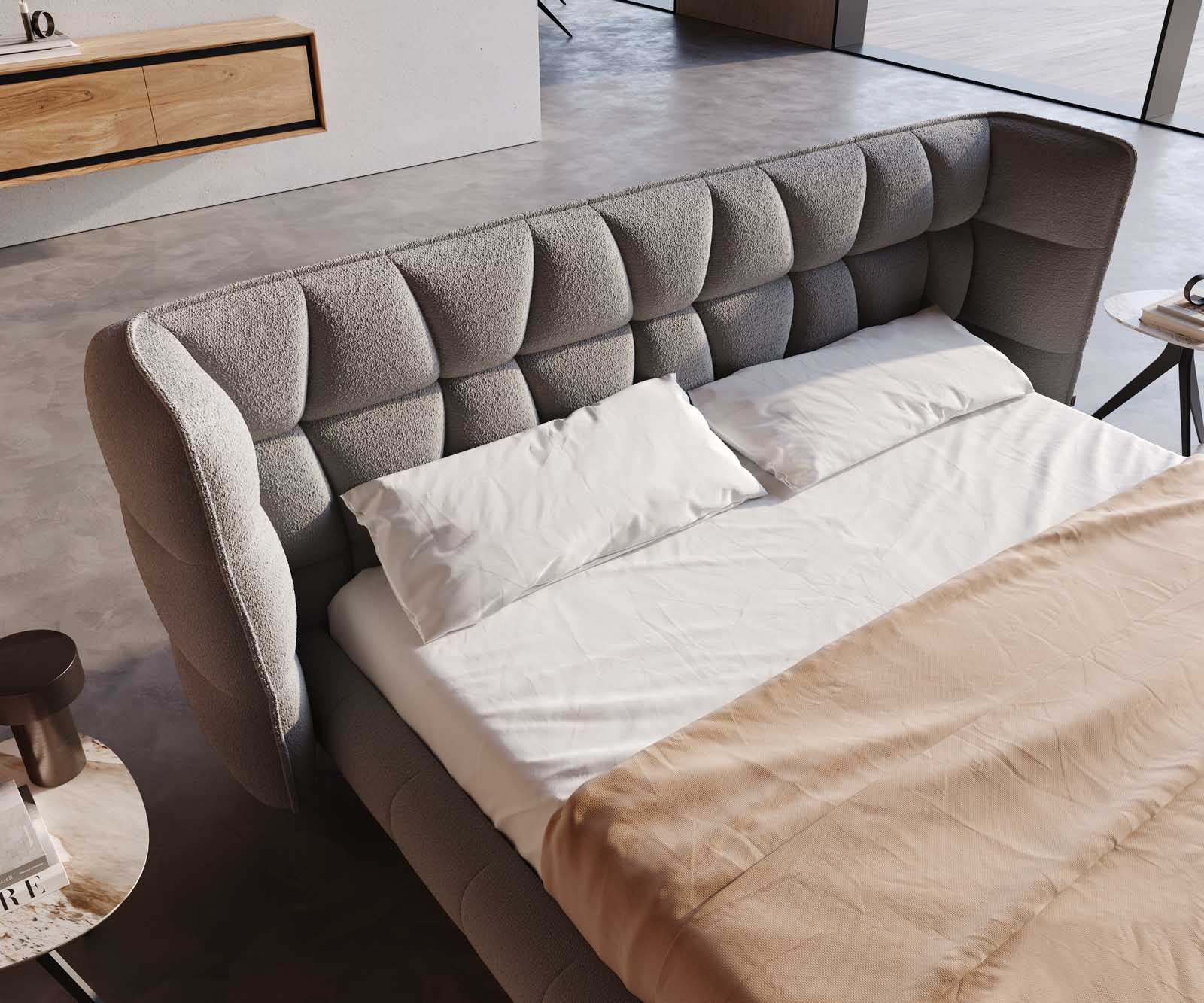 Тапицирана основа за легло Capujo 180x200 cm, сребристо сиво 3 Тапицирана основа за легло Capujo 180x200 cm, сребристо сиво 3