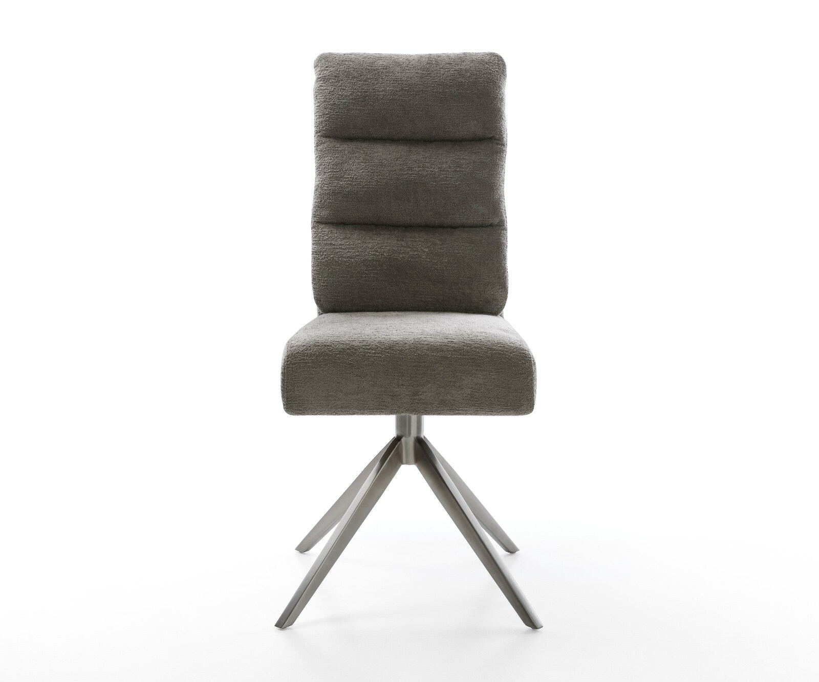 Въртящ се стол Pela-Flex Bouclé Soft Mud Кръстосана рамка широка Графит Въртене на 360° Люлееща се функция Ядро от джобни пружини 2