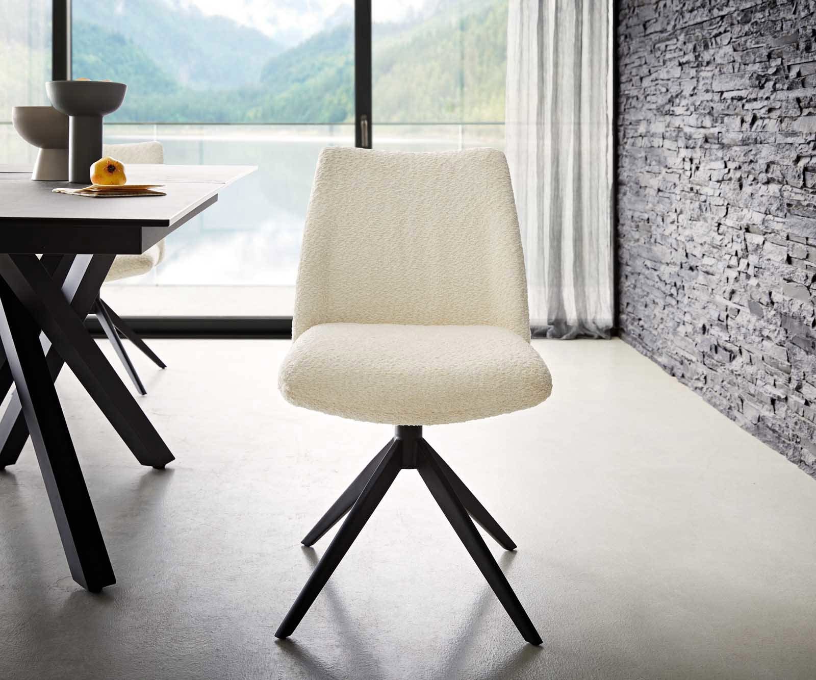 Врътящ се стол Букле Бял Конус крак плосък Черен 360° въртящ се Покет пружина Elso-Flex 1 Врътящ се стол Букле Бял Конус крак плосък Черен 360° въртящ се Покет пружина Elso-Flex 1