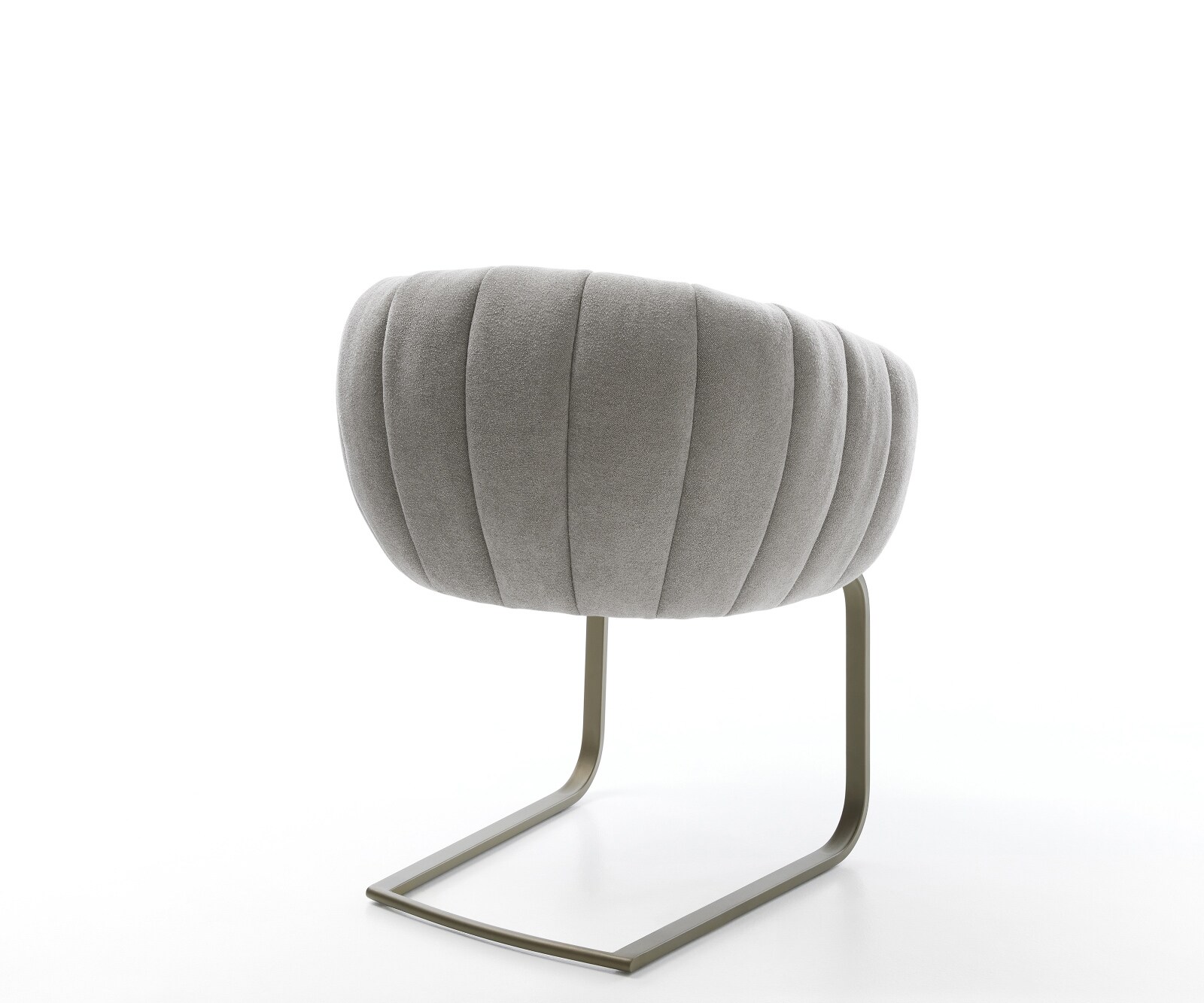 Конзолен стол Jada-Flex текстурирана тъкан меко сив конзолен стол покритие с плосък ефект титаниева сърцевина с джобни пружини 4