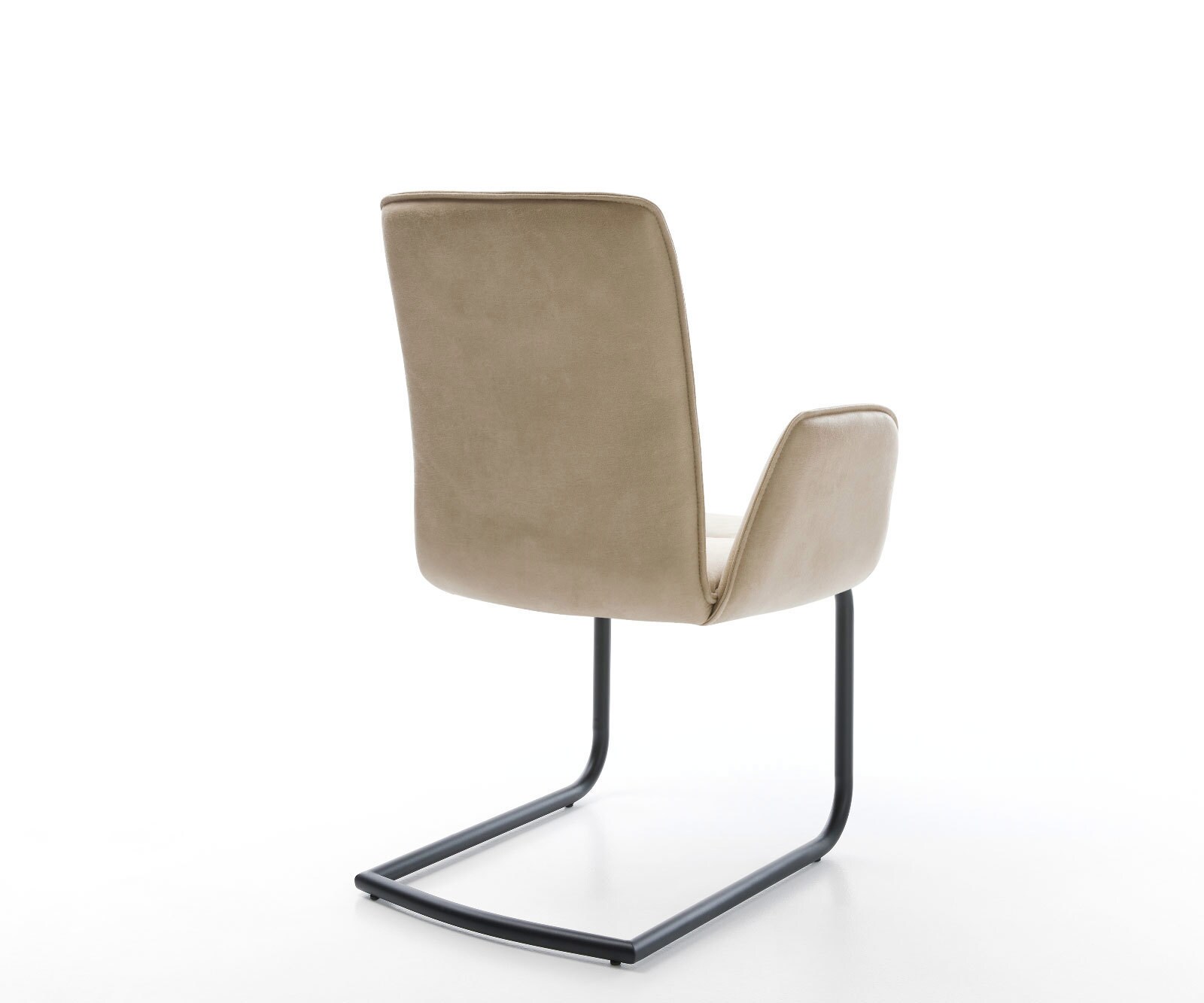 Люлеещ стол Бежов Винтидж Конзолен крак кръгъл Черен Vinja-Flex 5