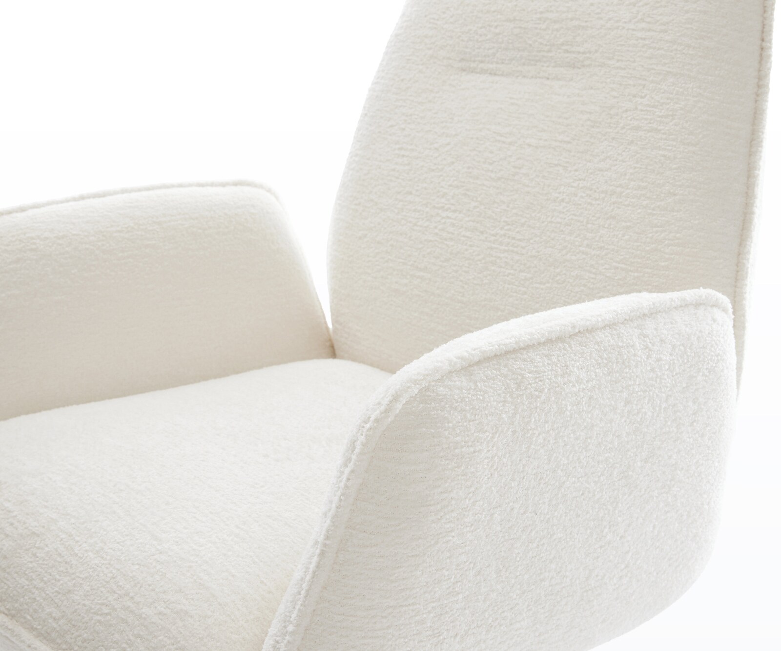 Стол с конзола Zoa-Flex Bouclé Soft Beige Стол с конзола с плоска сърцевина от джобни пружини от неръждаема стомана 4