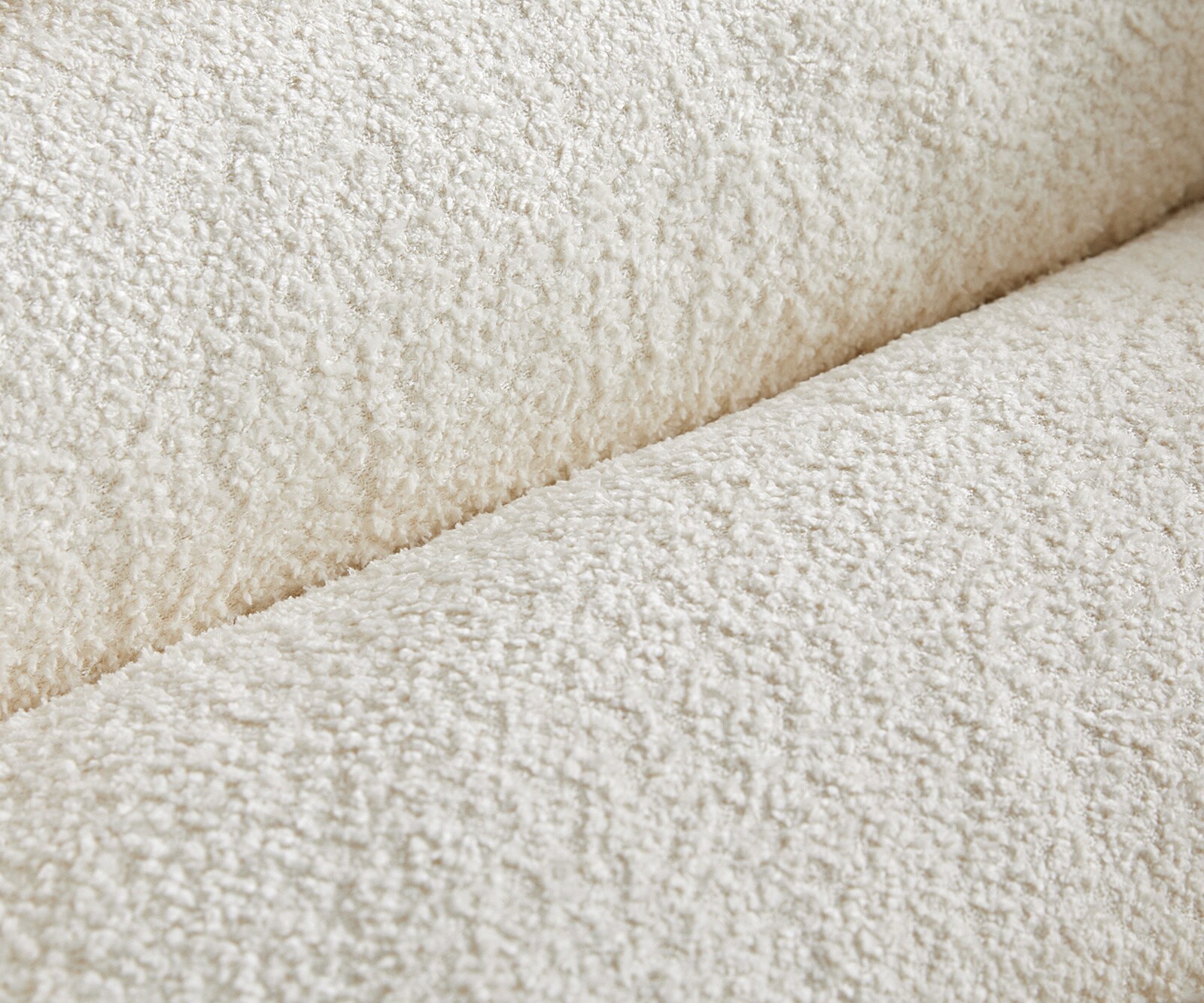 Конзолен стол Zoa-Flex Bouclé White Конзолен стол с плоска графитна сърцевина от джобни пружини 3