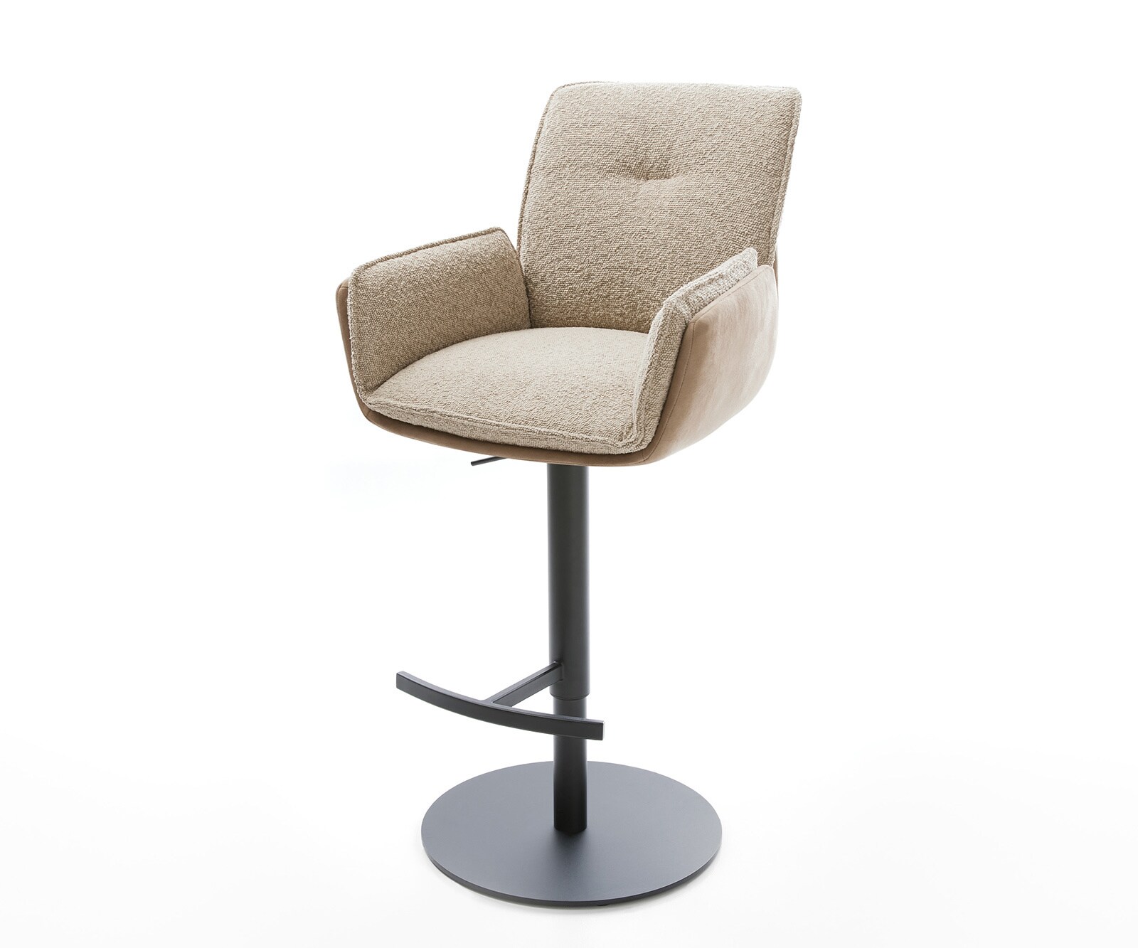 Барстол Nela-Flex смес от материали кал въртяща се основа регулируема по височина метална въртяща се основа джоб пружина