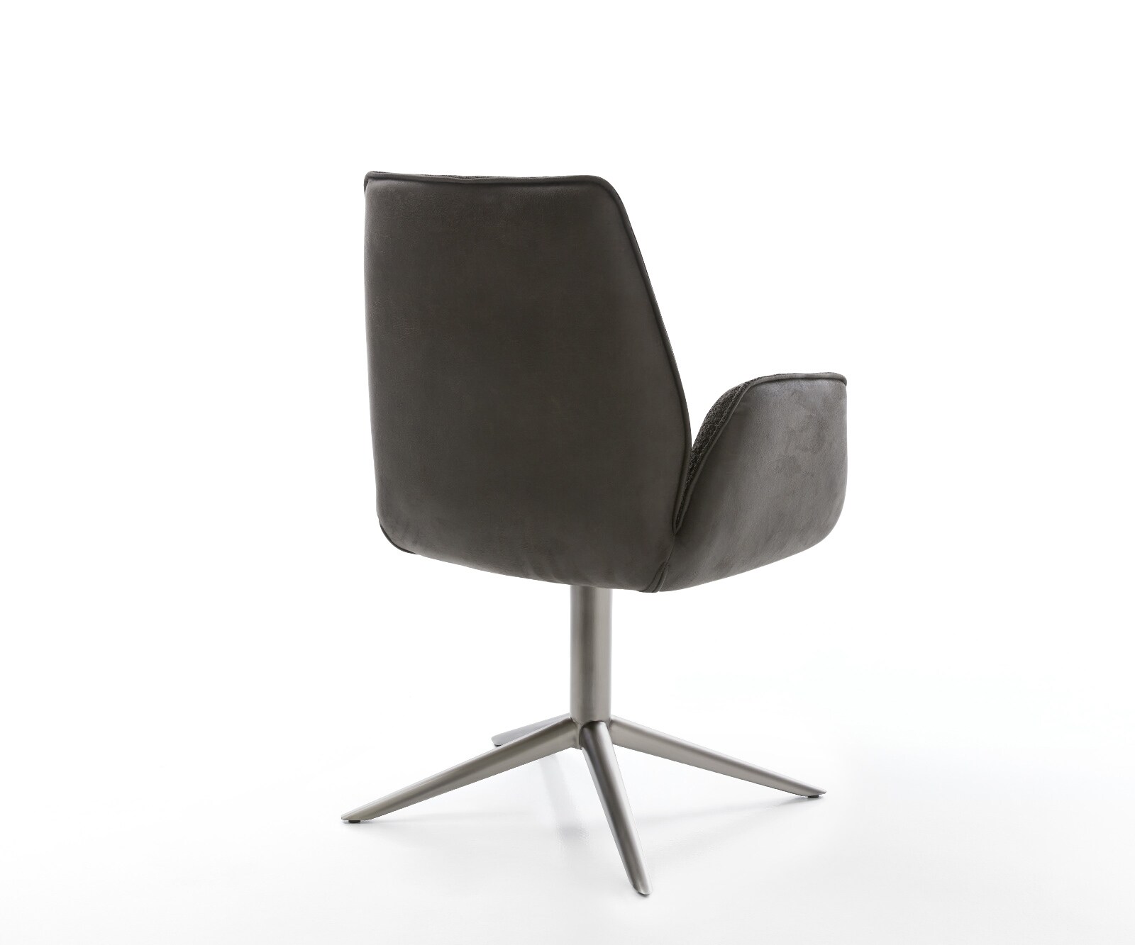 Въртящ се стол Zoa-Flex микс от материали черна основа графит 360° въртяща се люлееща се функция сърцевина от джобни пружини 4