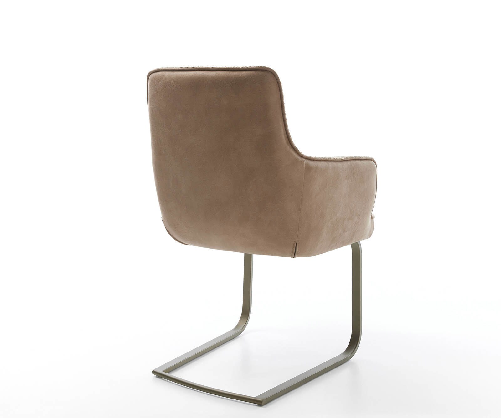 Люлеещ стол с подлакътници Микс от дамаски Сиво-Кафяв Конзолен крак плосък  Титан Покет пружина Heira-Flex 5