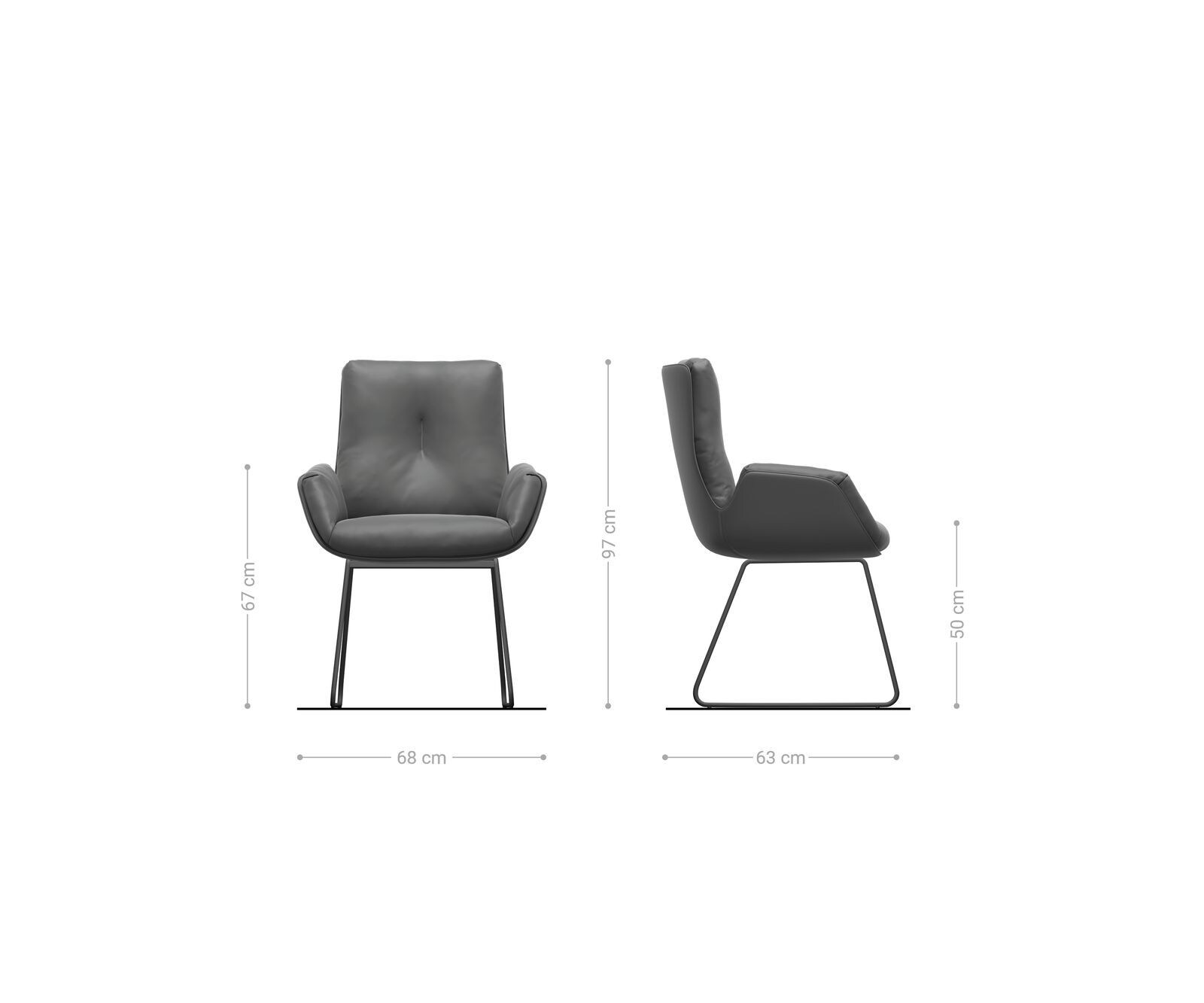 Кресло Жакард Маслина Извити крака Черни Clea-Flex 5