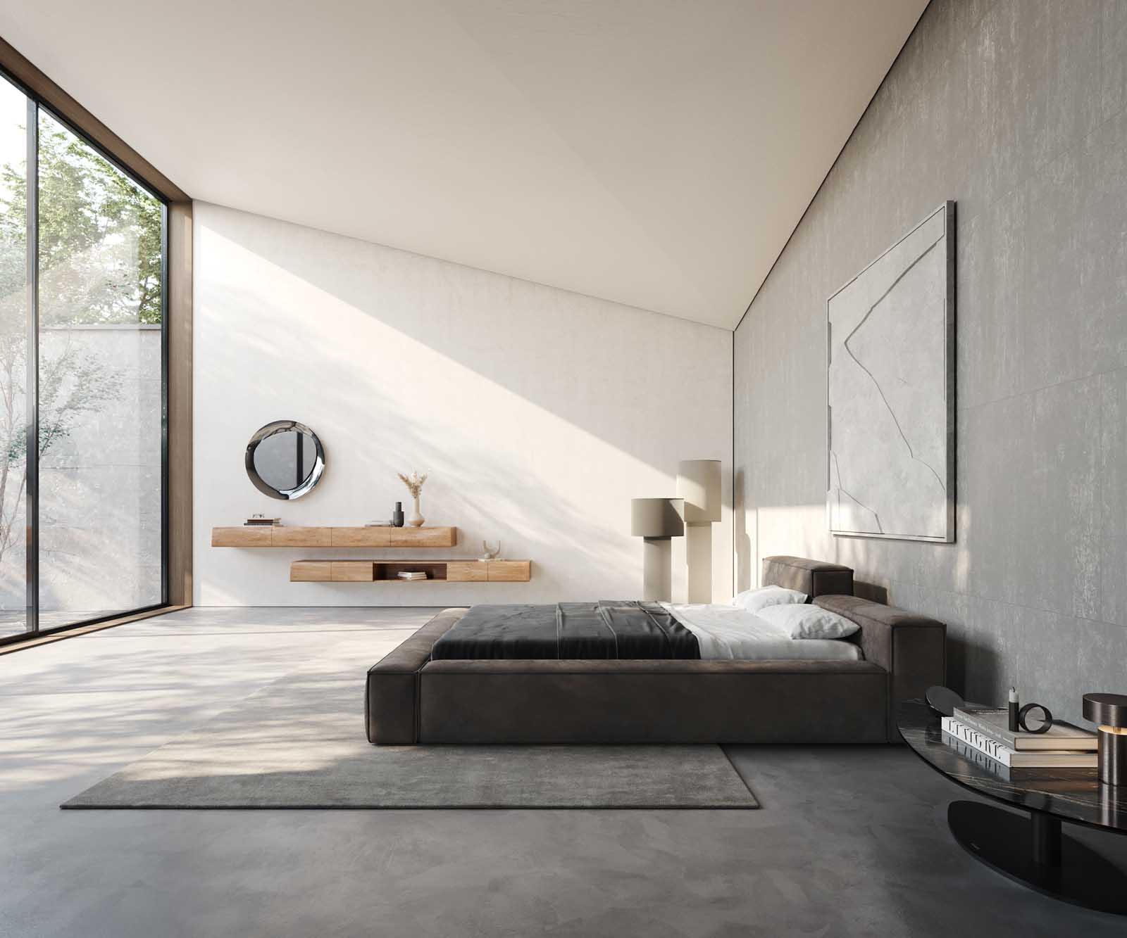 Тапицирано легло Kalinea 140x200 cm микрофибър сив 3 Тапицирано легло Kalinea 140x200 cm микрофибър сив 3