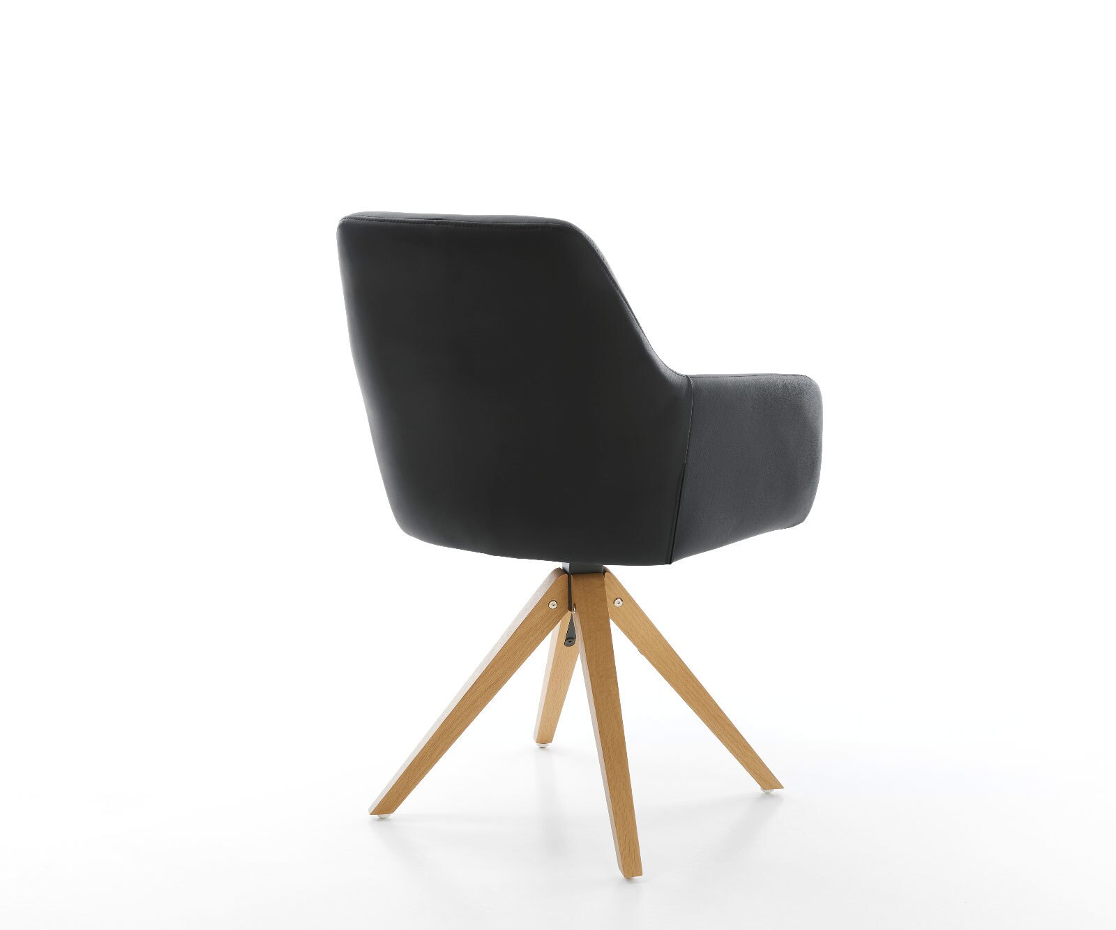 Врътящ се стол Естествена кожа Черен Дървена рамка  180° въртящ се Pejo-Flex 4 Врътящ се стол Естествена кожа Черен Дървена рамка  180° въртящ се Pejo-Flex 4