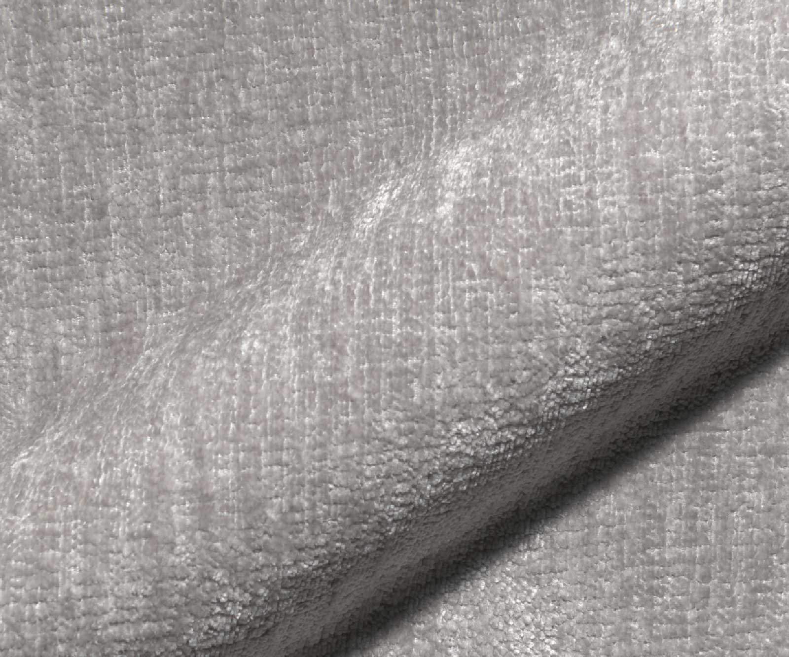 Трапезен стол с подлакътници Шенил СребристСив 4 крака конични Неръждаема стомана Покет пружина Jova-Flex 3