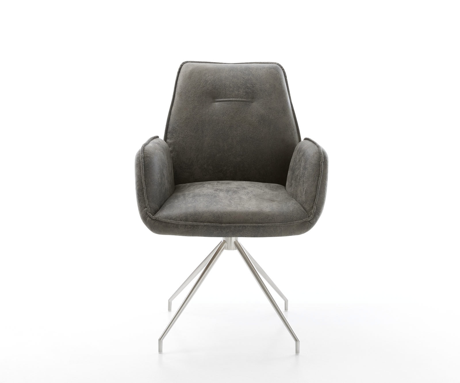 Врътящ се стол Сив Антик Конус крак кръгъл Неръждаема стомана 180° въртящ се Zoa-Flex 1 Врътящ се стол Сив Антик Конус крак кръгъл Неръждаема стомана 180° въртящ се Zoa-Flex 1