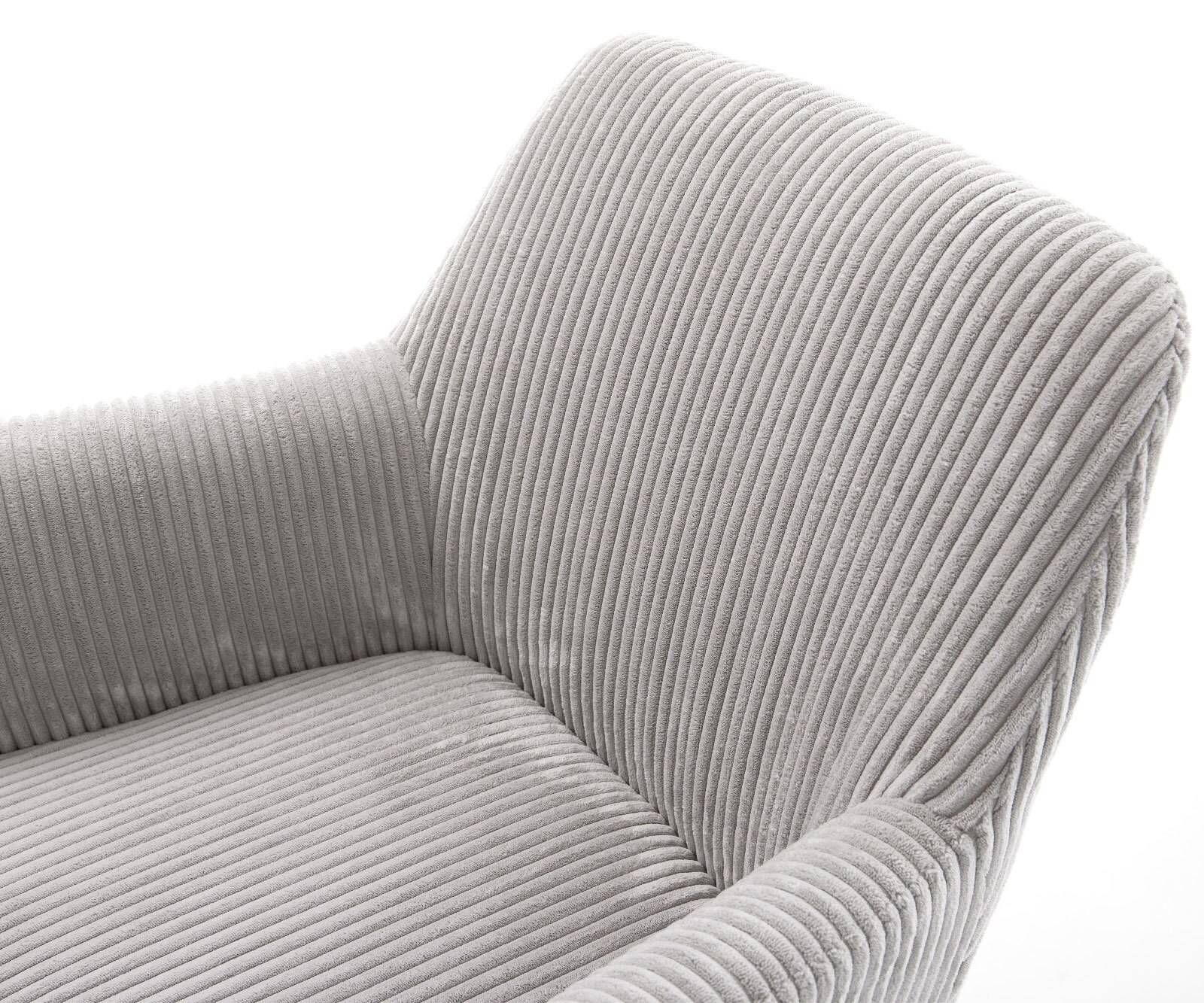 Стол Корд Сребристосив 4-крака Прави Черни Покет пружина Xana-Flex 4