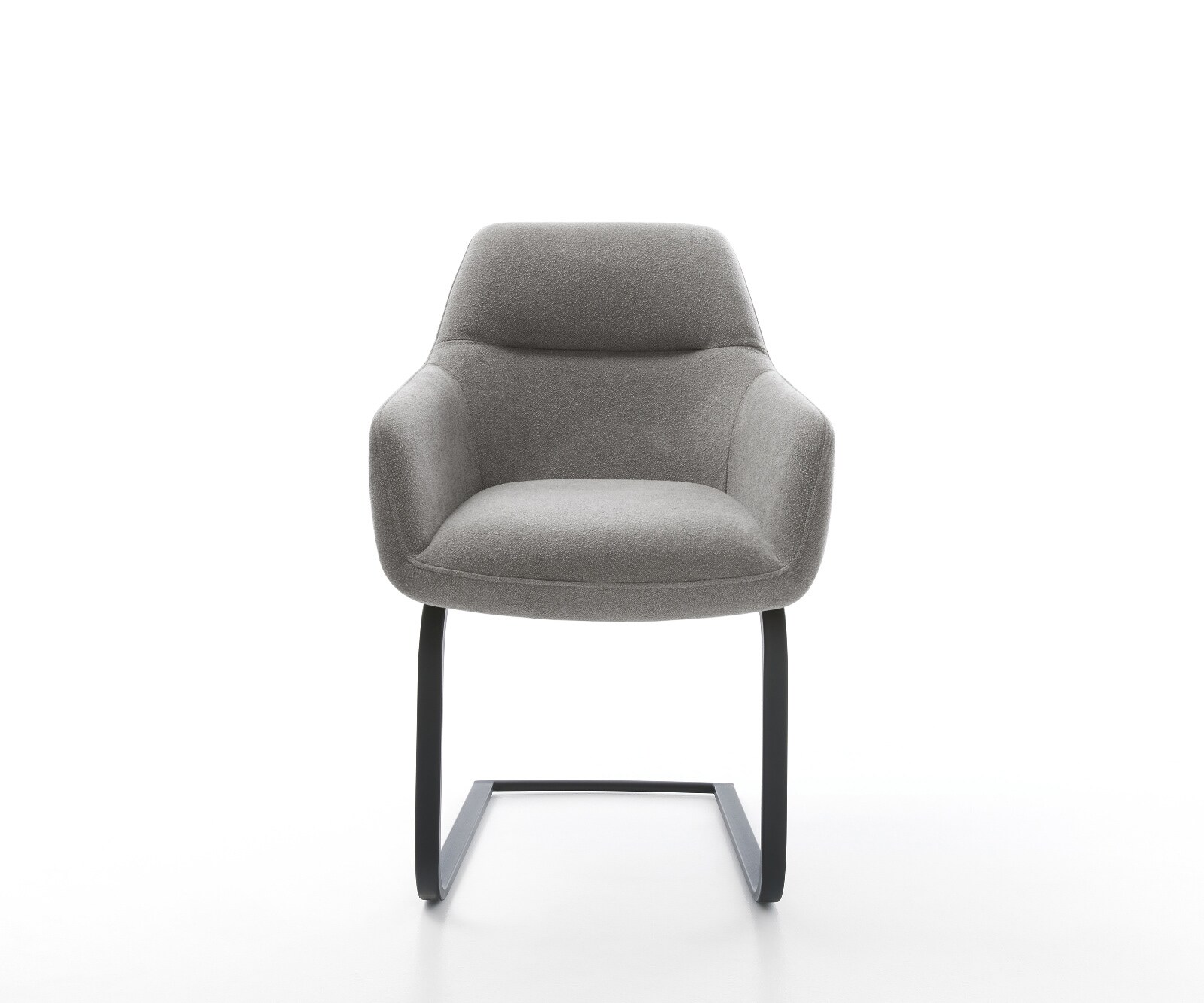 Стол с конзола Pejo-Flex Текстурирана тъкан Soft Grey Стол с конзола плосък Black Ядро от джобни пружини 2