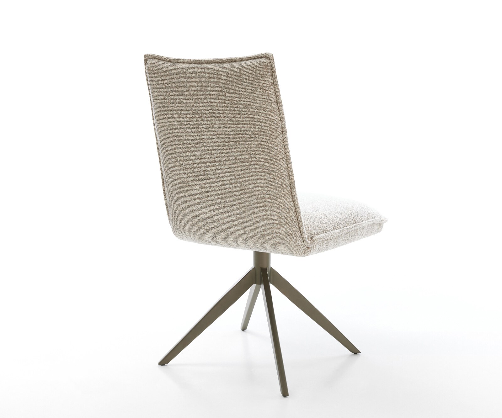 Въртящ се стол Lelio-Flex Тъкан Soft Beige Кръстосана рамка широка Ефектно покритие Титан 360° завъртане Люлееща се функция Ядро от джобни пружини 5